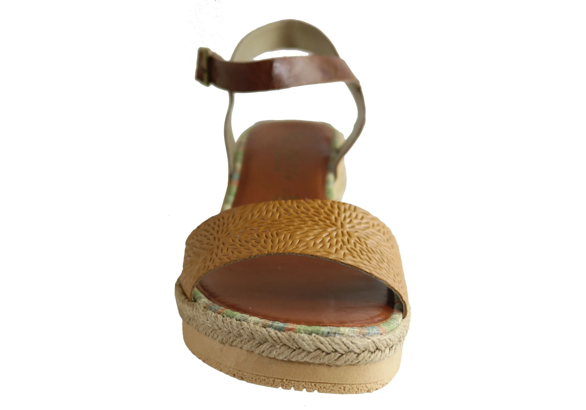 Andacco Zara Sandales Femme Brésiliennes Confortables à Talon Compensé en Cuir Chaussures Andacco