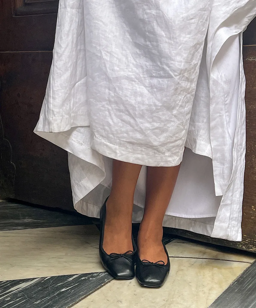 BALLERINES ANISA EN CUIR NOIR