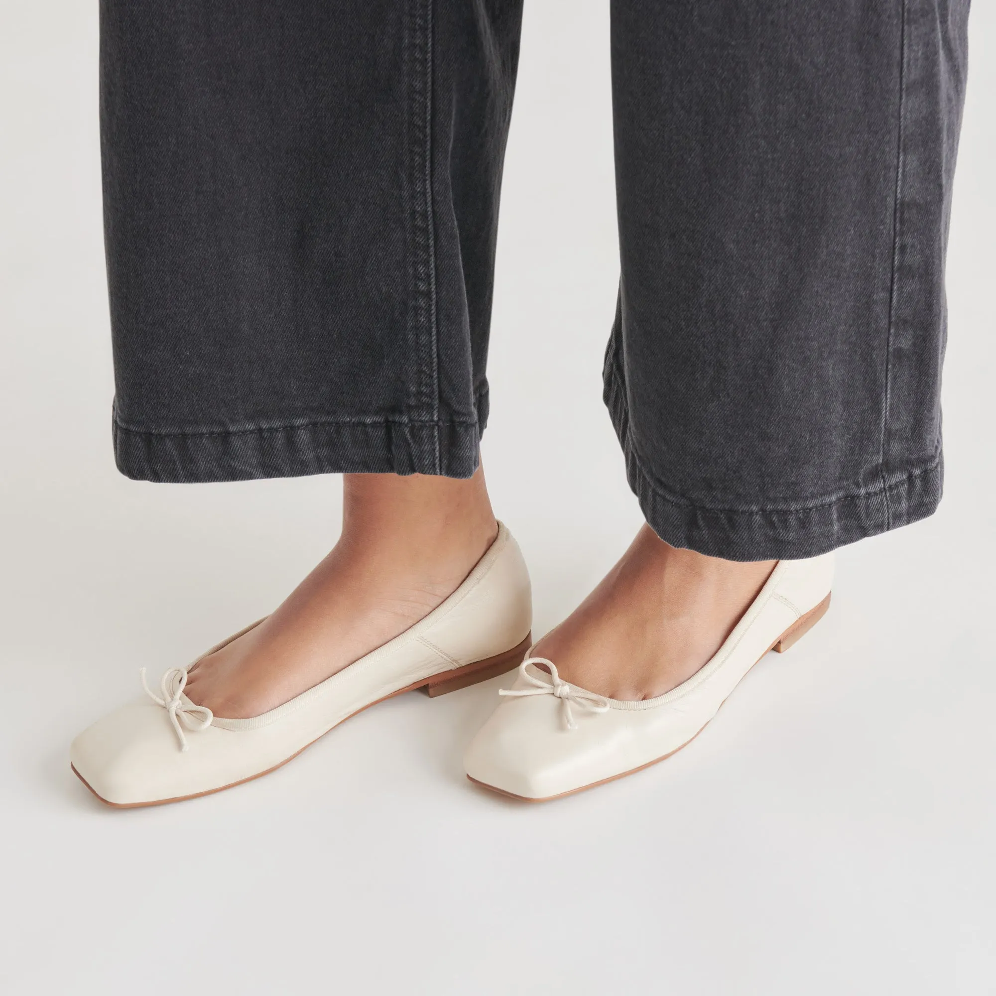 BALLERINES ANISA CRÈME PATINÉES EFFET FROISSÉ