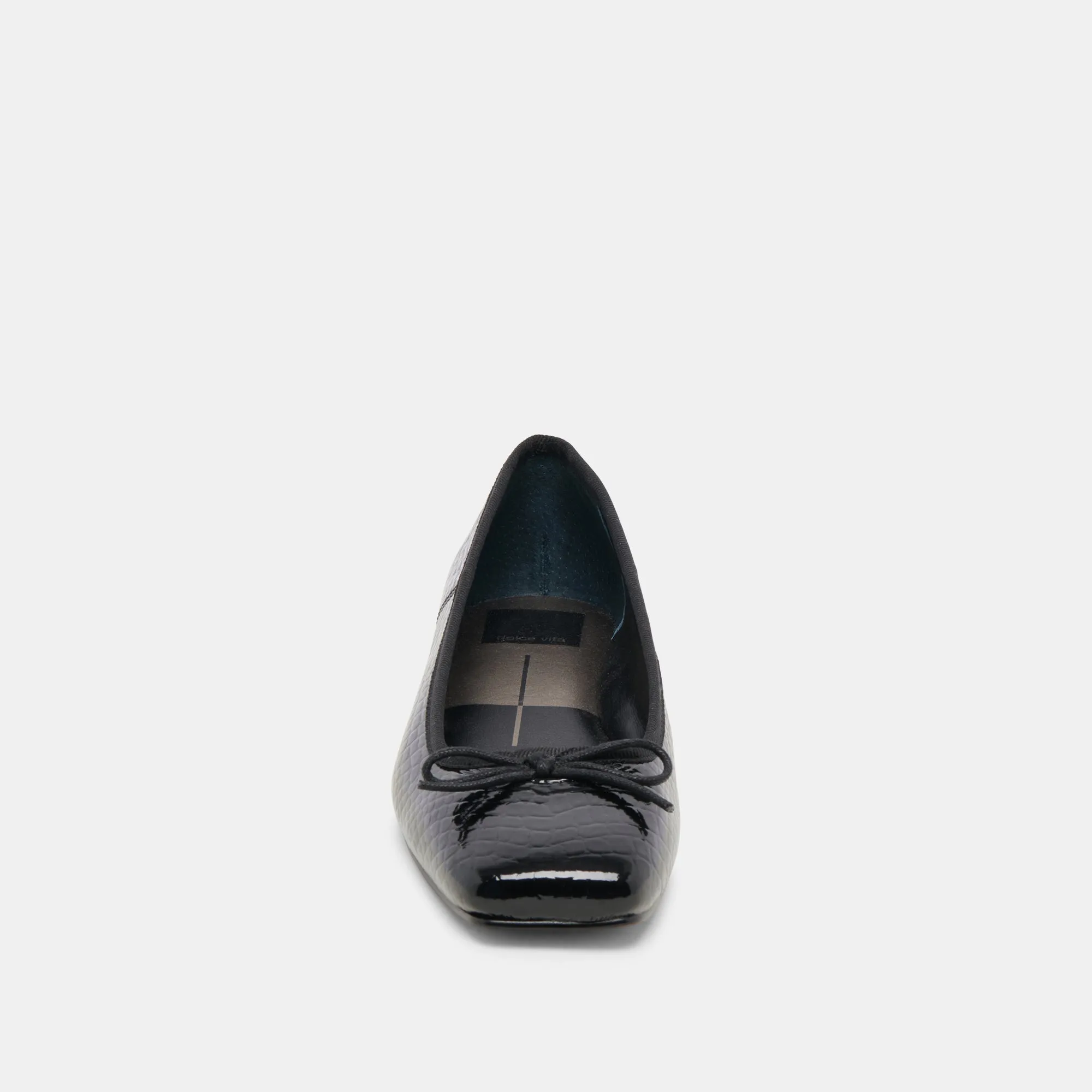 BALLERINES ANISA NOIR EN CUIR GRAINÉ