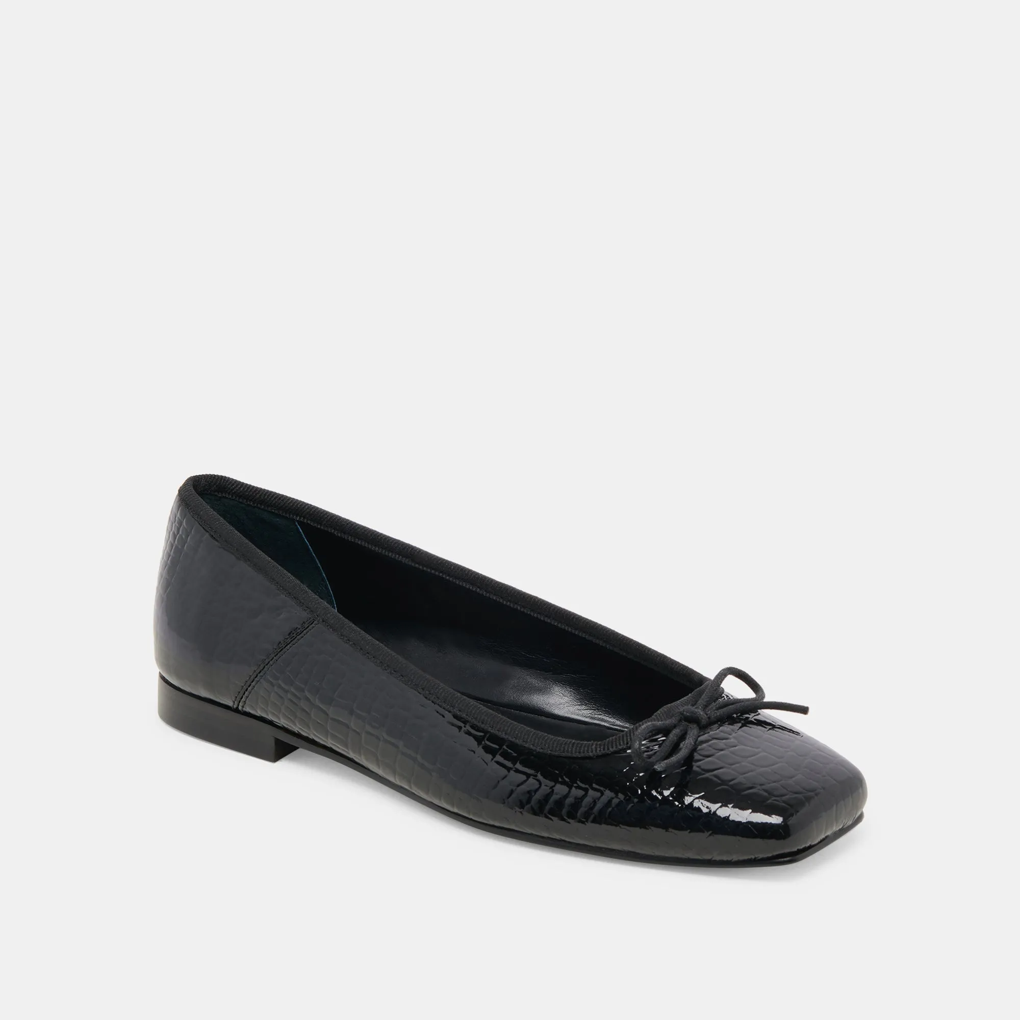 BALLERINES ANISA NOIR EN CUIR GRAINÉ