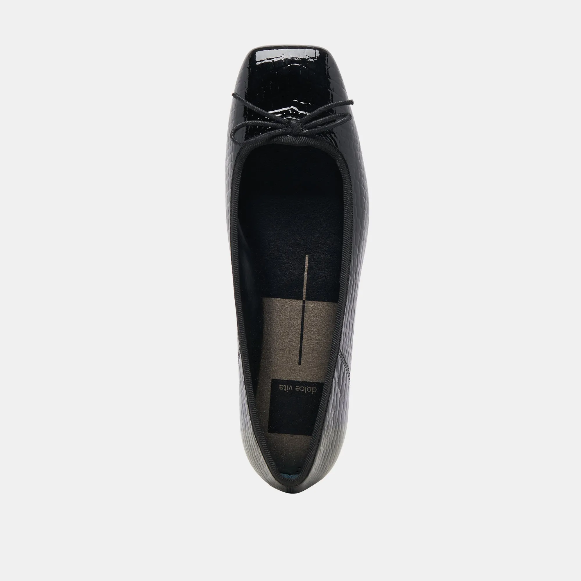 BALLERINES ANISA NOIR EN CUIR GRAINÉ