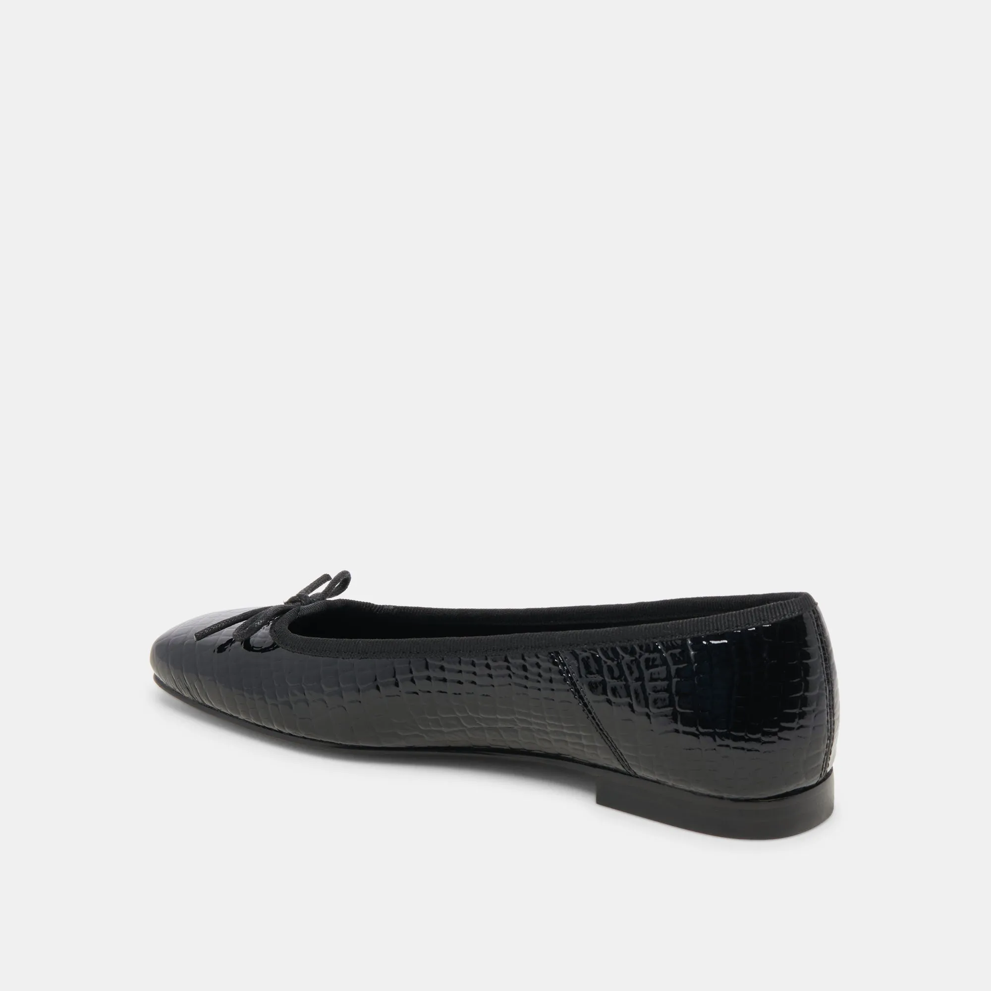 BALLERINES ANISA NOIR EN CUIR GRAINÉ
