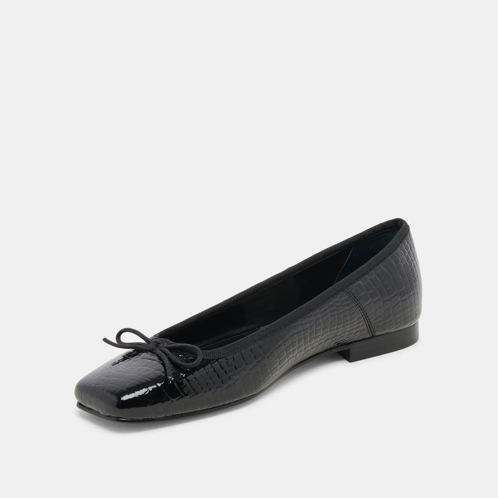 BALLERINES ANISA NOIR EN CUIR GRAINÉ