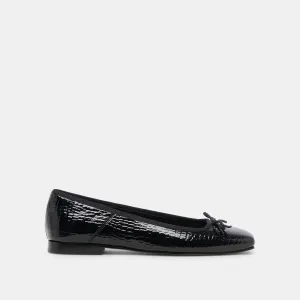 BALLERINES ANISA NOIR EN CUIR GRAINÉ