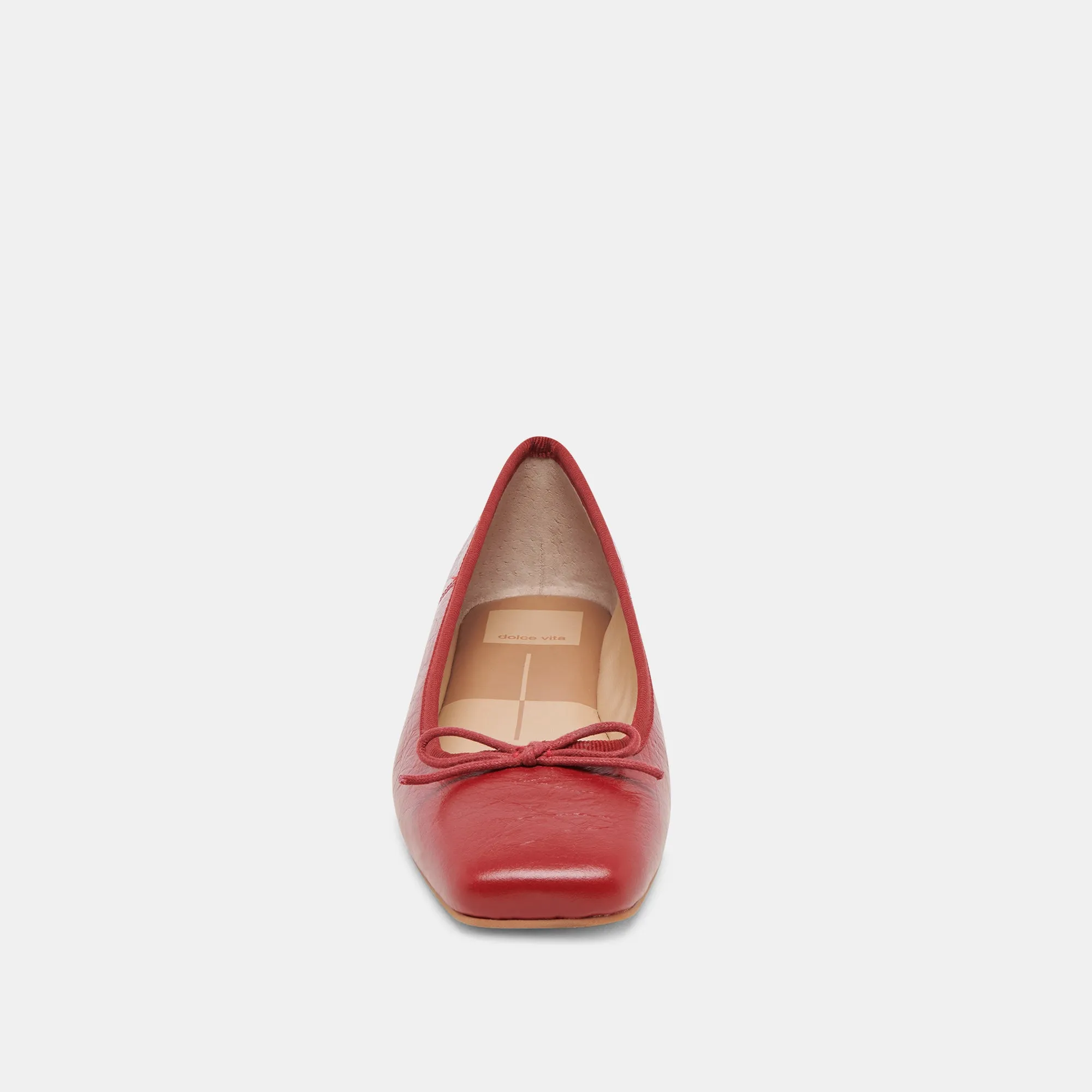 BALLERINES ANISA ROUGE VERNIS FROISSÉ