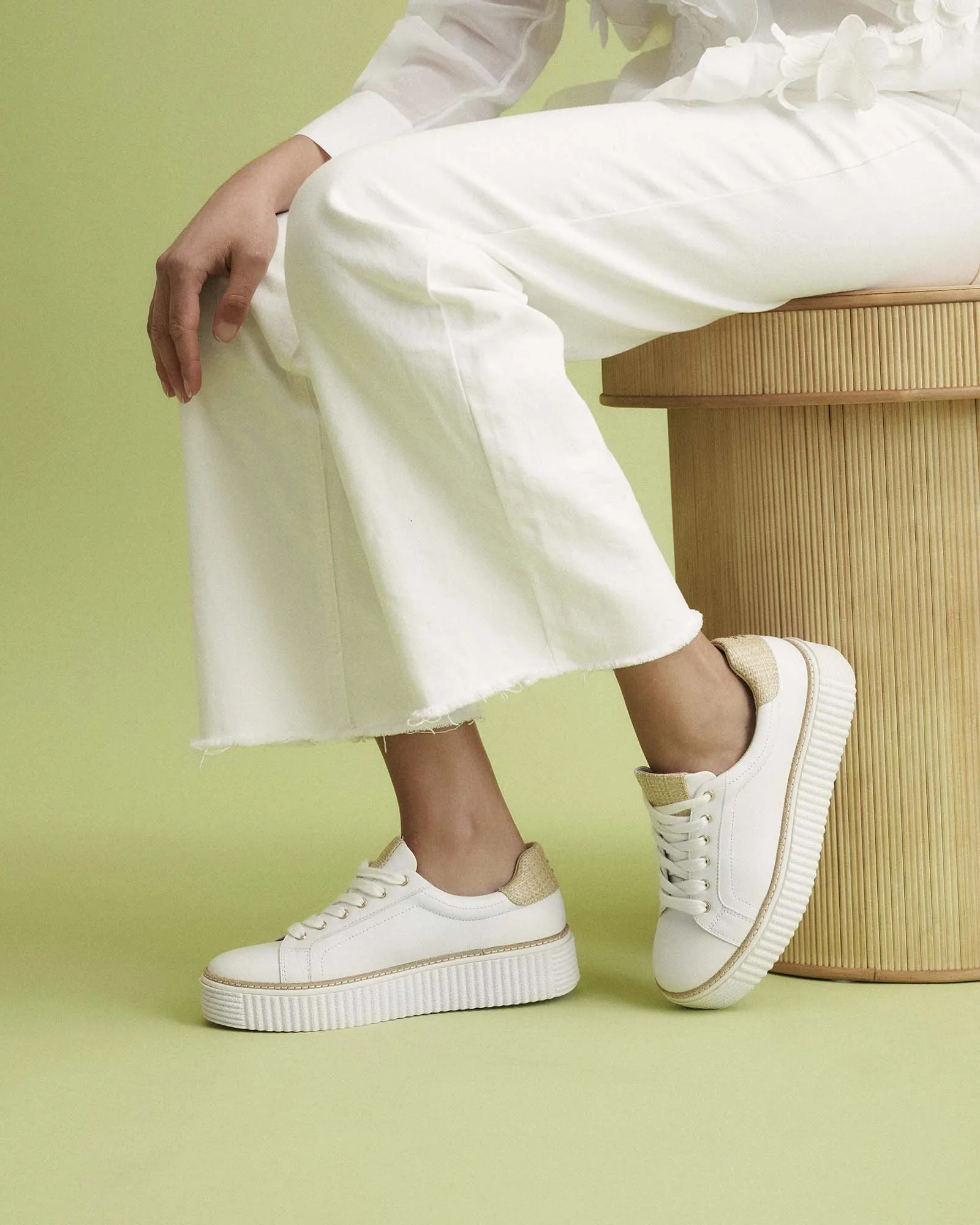 ARIANNA SNEAKERS BLANC RAFFIA