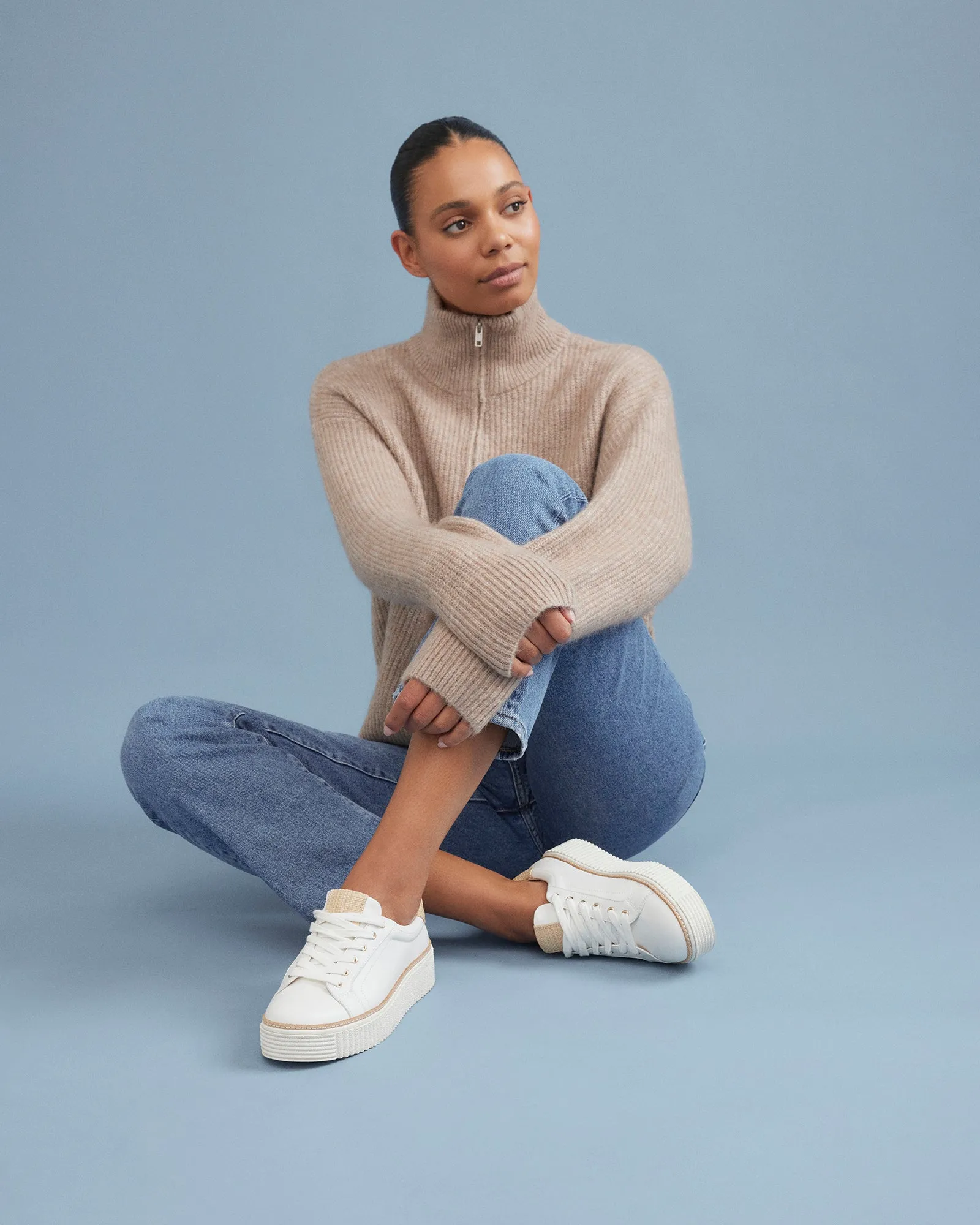 ARIANNA SNEAKERS BLANC RAFFIA