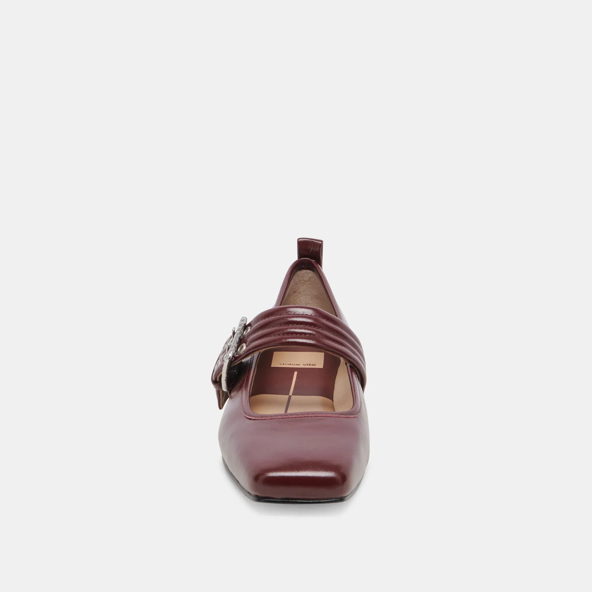 BALLERINES ARORA BORDEAUX PATINÉ PLISSÉ