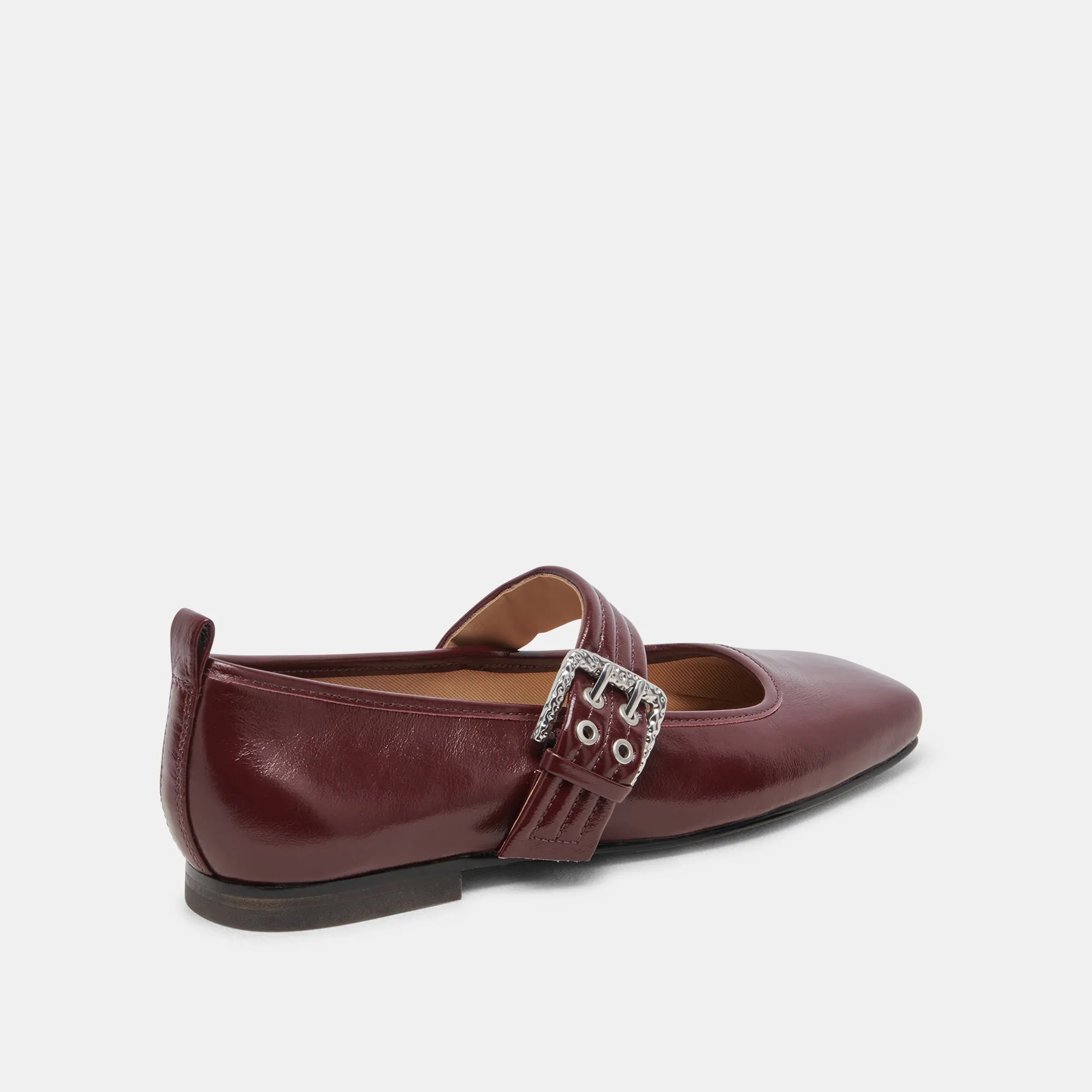 BALLERINES ARORA BORDEAUX PATINÉ PLISSÉ