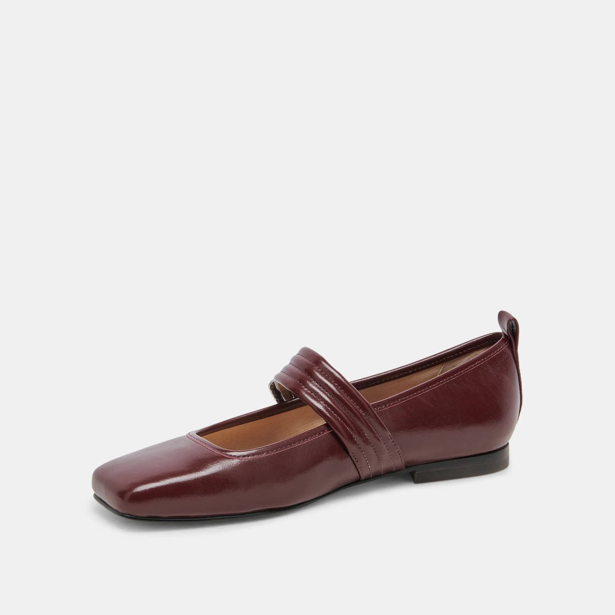 BALLERINES ARORA BORDEAUX PATINÉ PLISSÉ