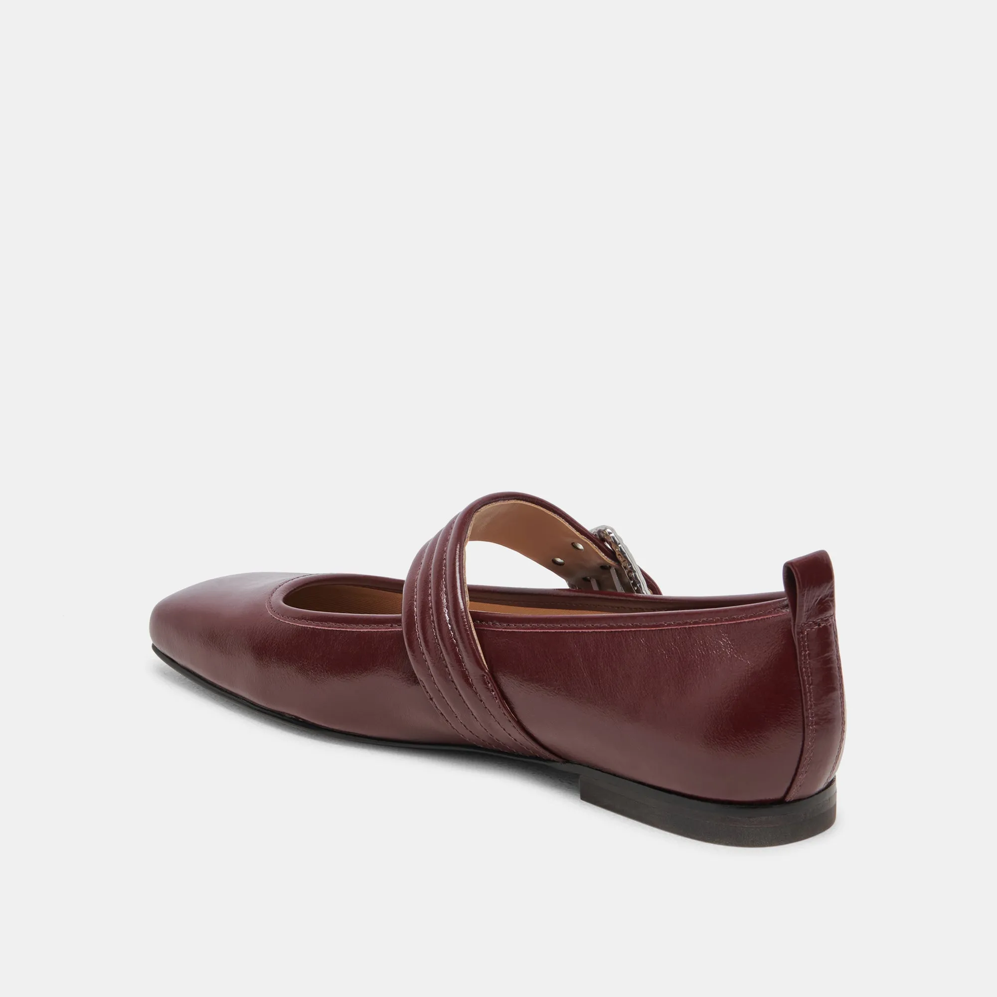 BALLERINES ARORA BORDEAUX PATINÉ PLISSÉ
