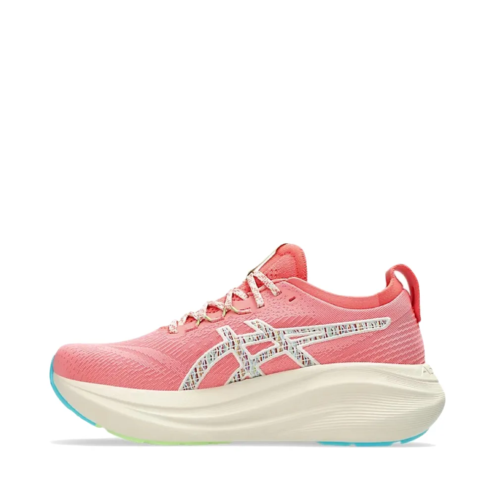 Asics Chaussure de Sport Femme Gel-Nimbus 27 TR en Nature Bathing/Goyave