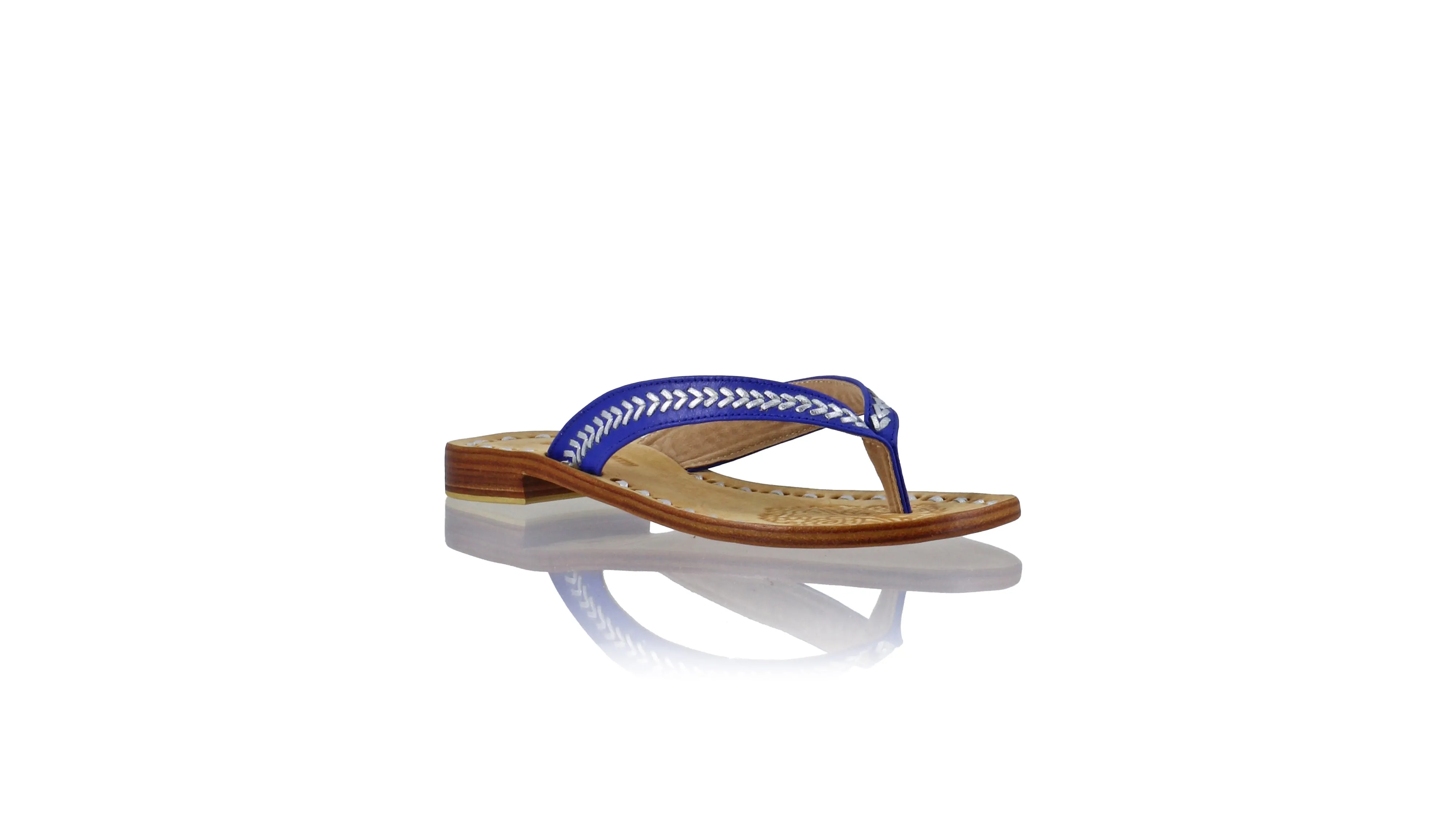 Ayu 20mm Plat - Bleu Royal & Argenté