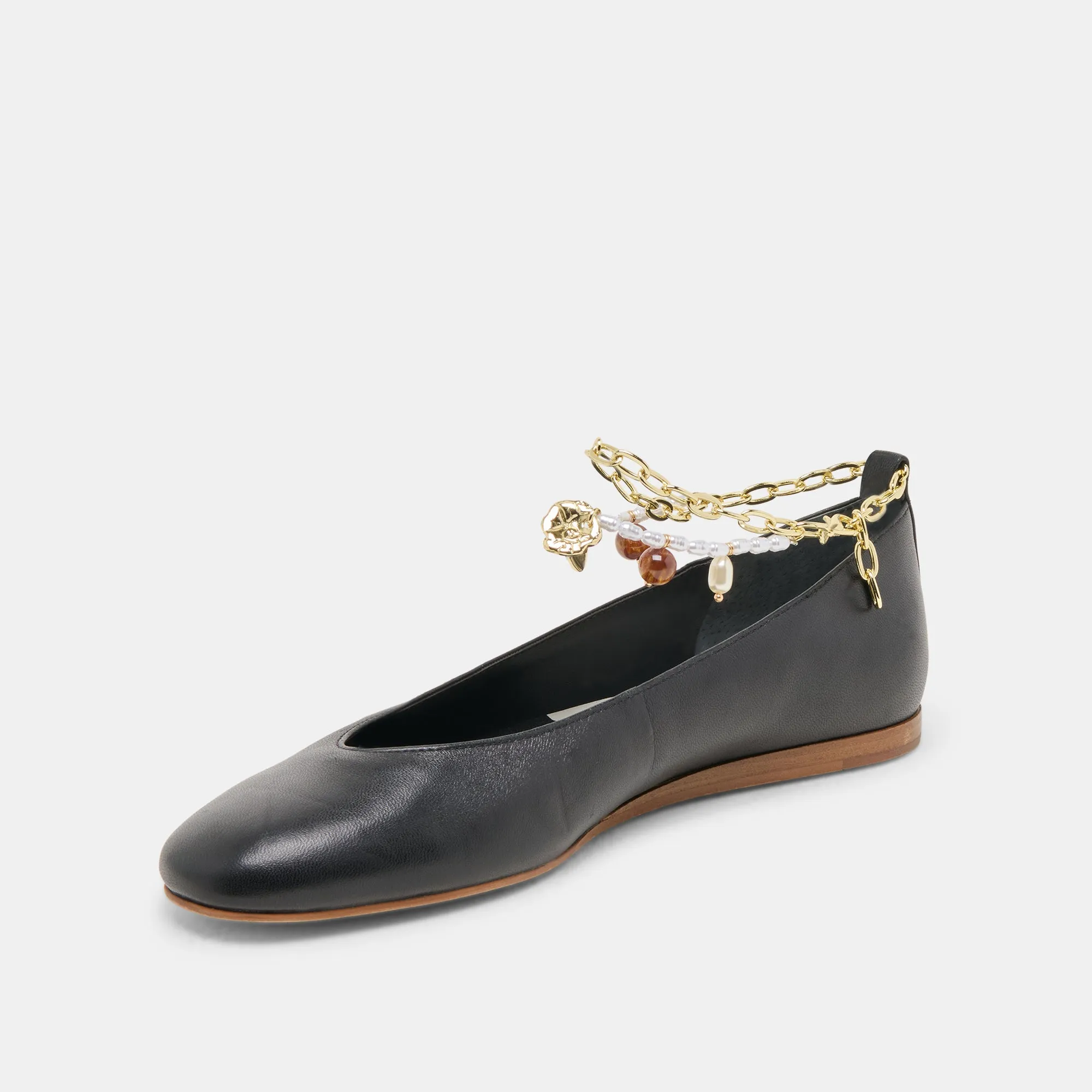 BAIDEN BALLERINES CUIR NOIR