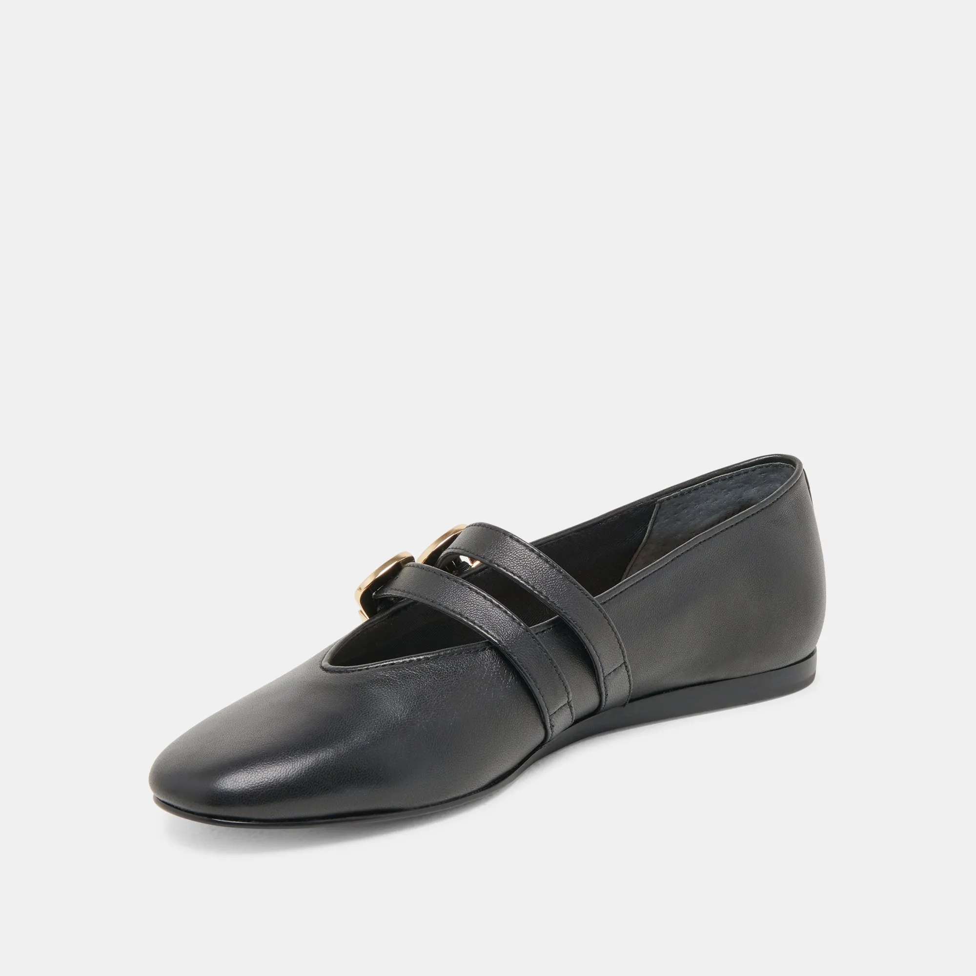 BAYLEE BALLERINES CUIR NOIR