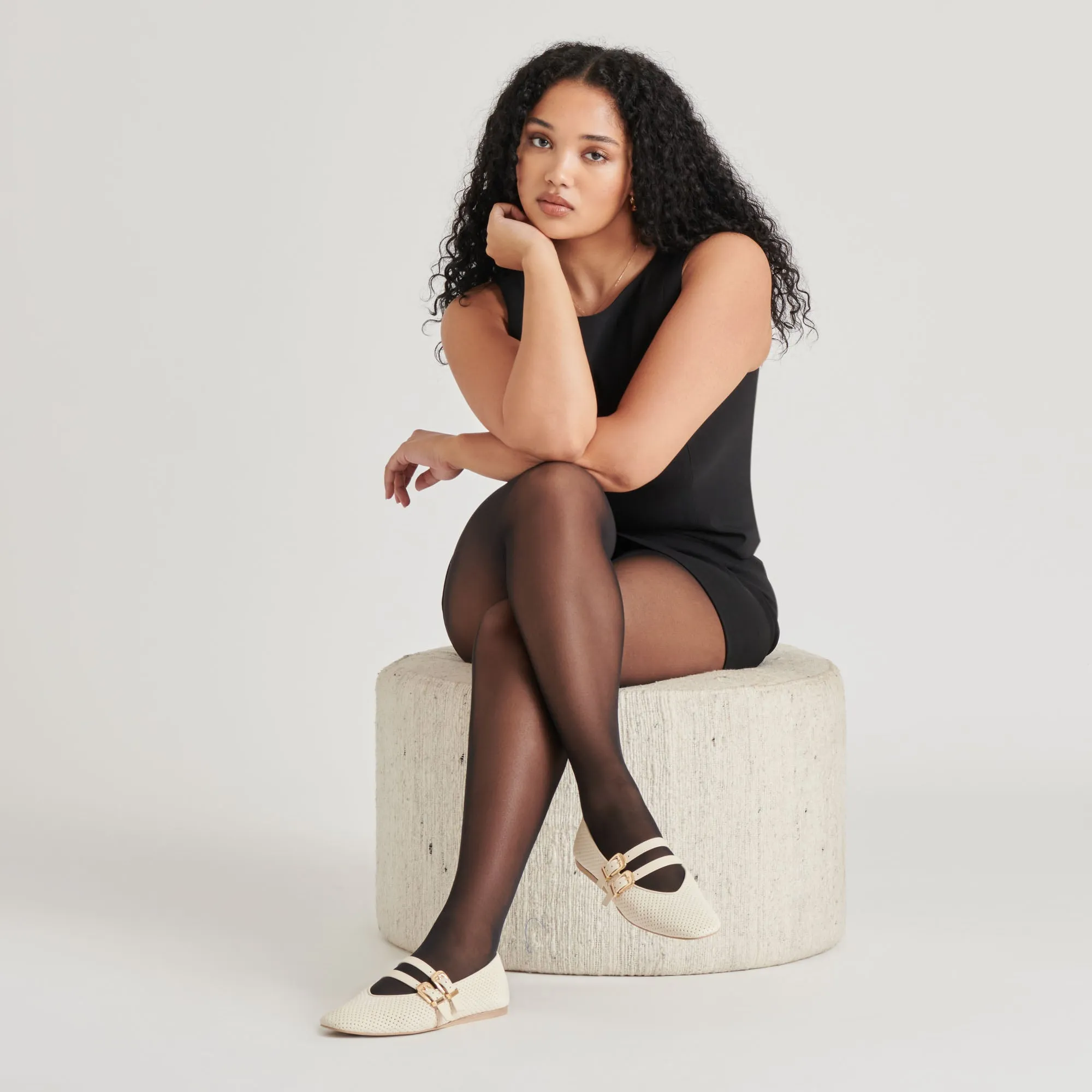 BAYLEE BALLERINES BONE SUÈDE PERFORÉ