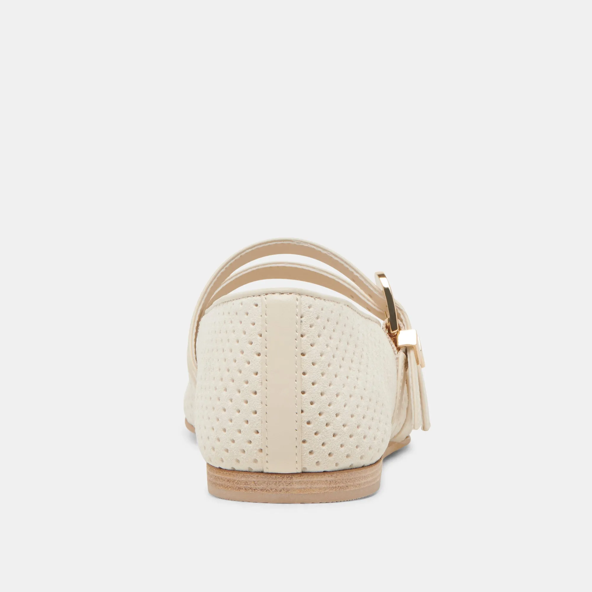 BAYLEE BALLERINES BONE SUÈDE PERFORÉ