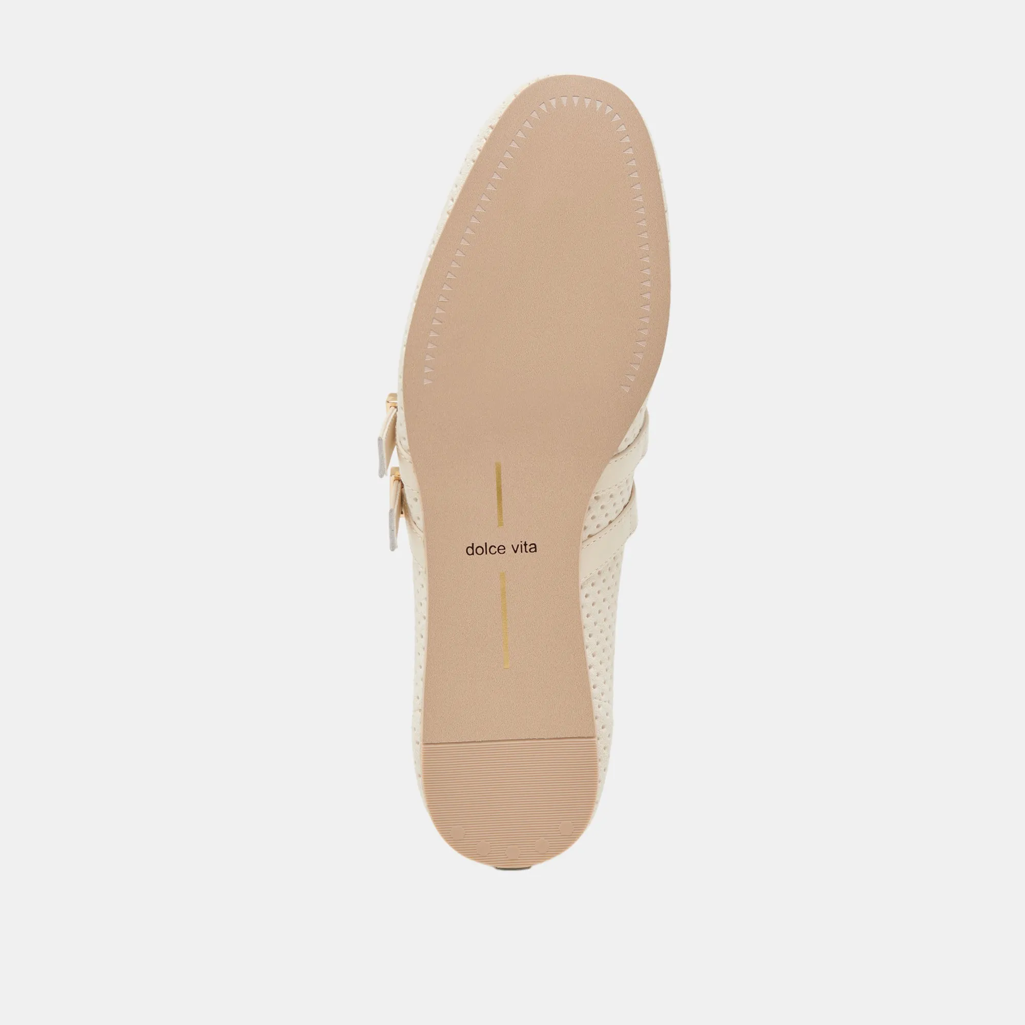 BAYLEE BALLERINES BONE SUÈDE PERFORÉ