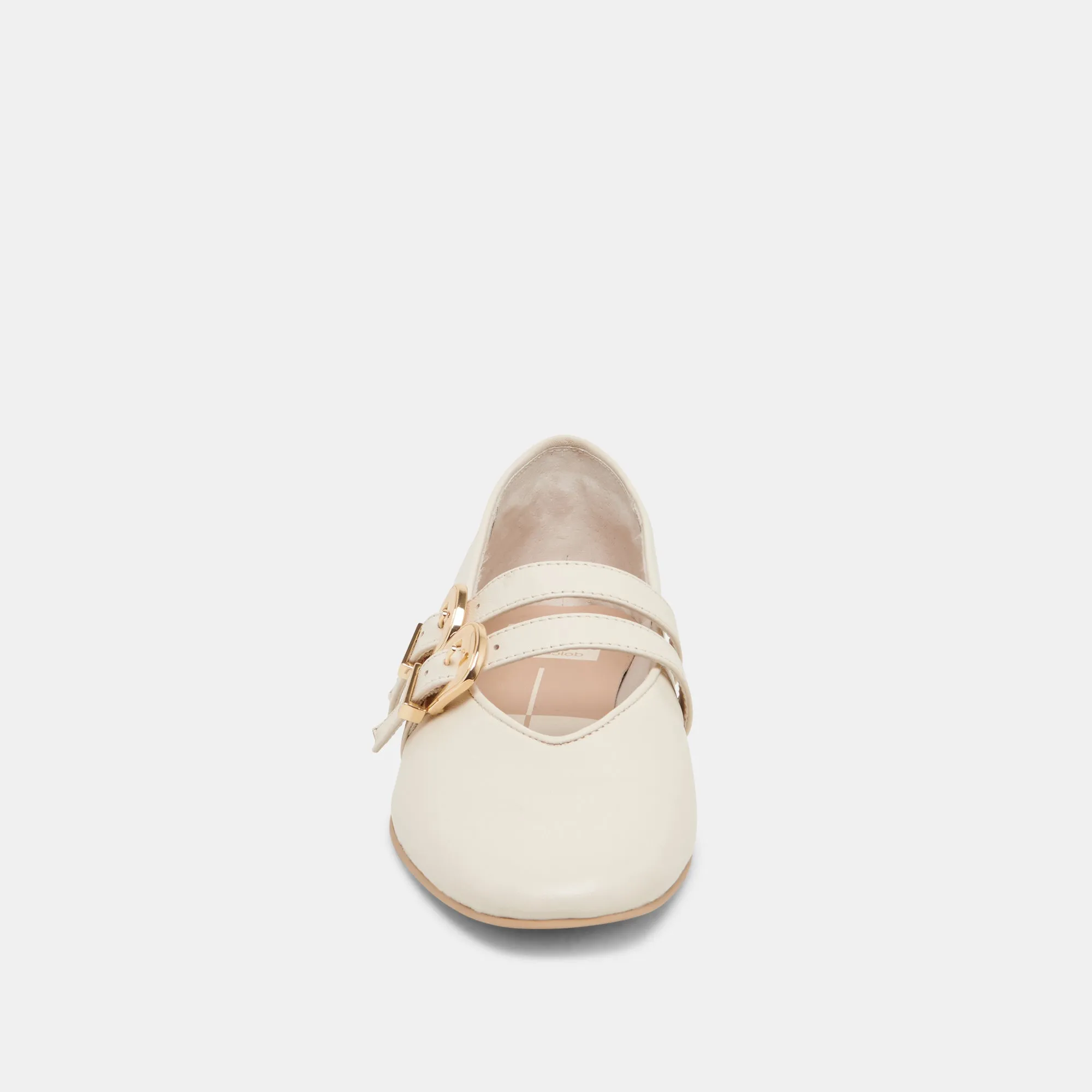 BAYLEE BALLERINES IVOIRE EN CUIR