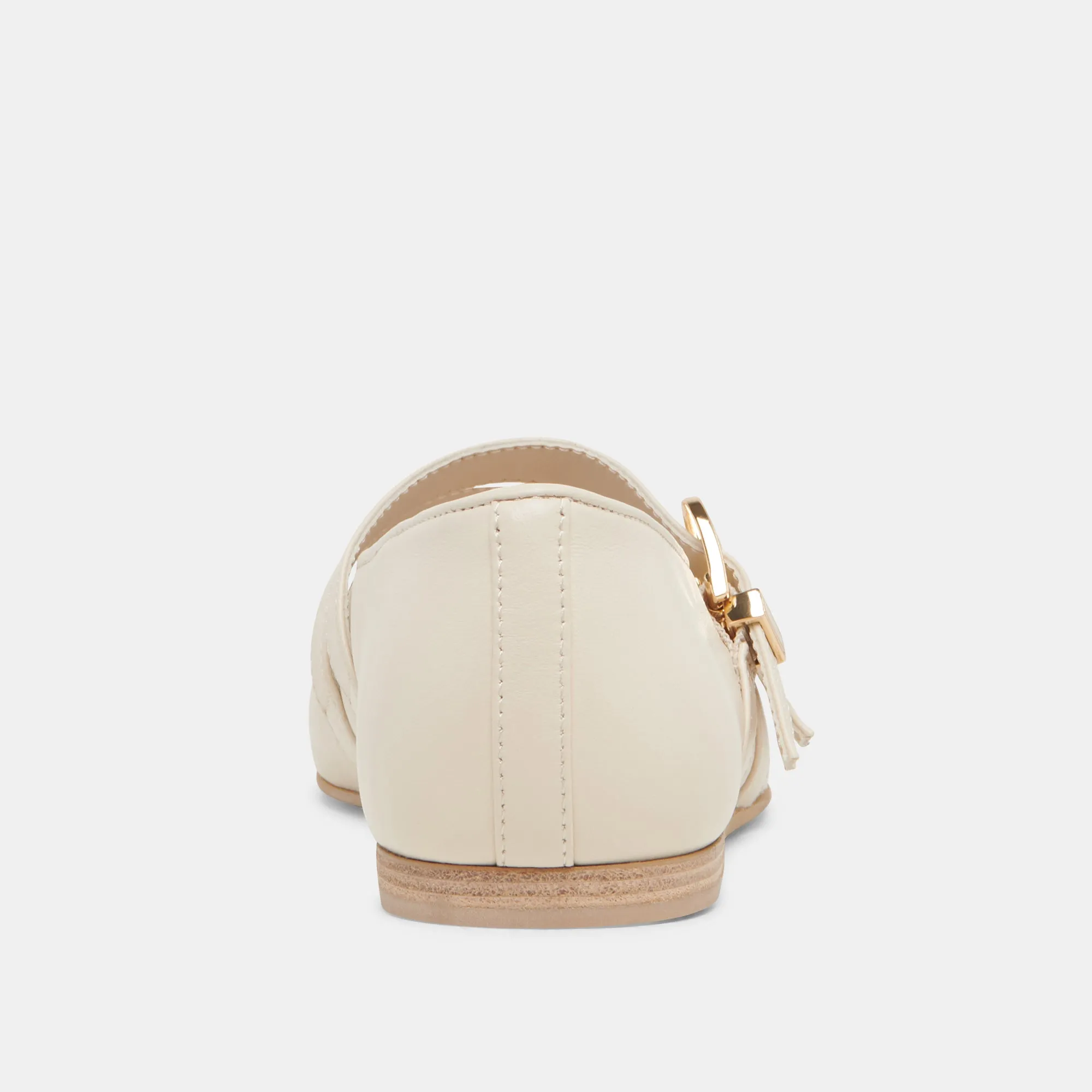 BAYLEE BALLERINES IVOIRE EN CUIR