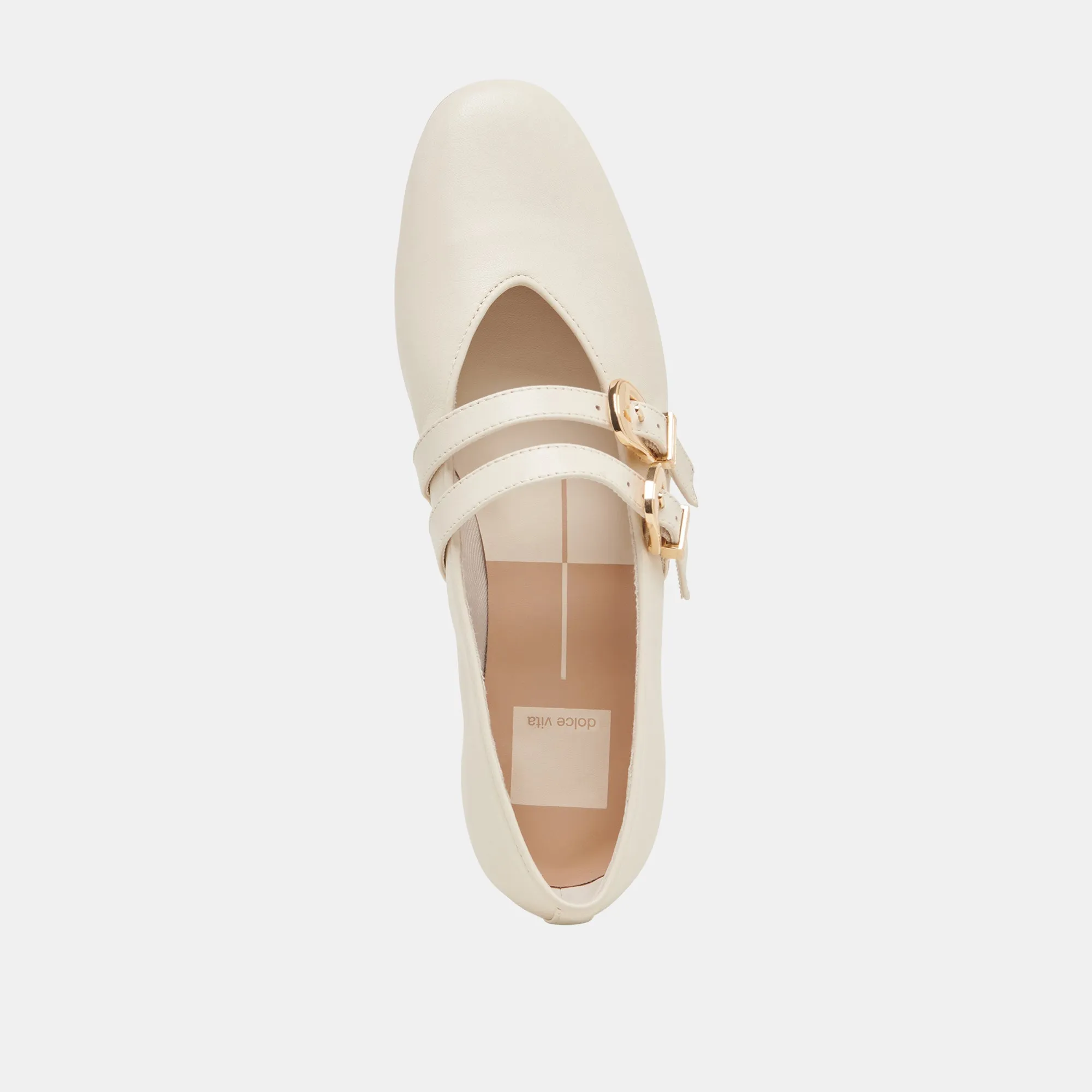 BAYLEE BALLERINES IVOIRE EN CUIR