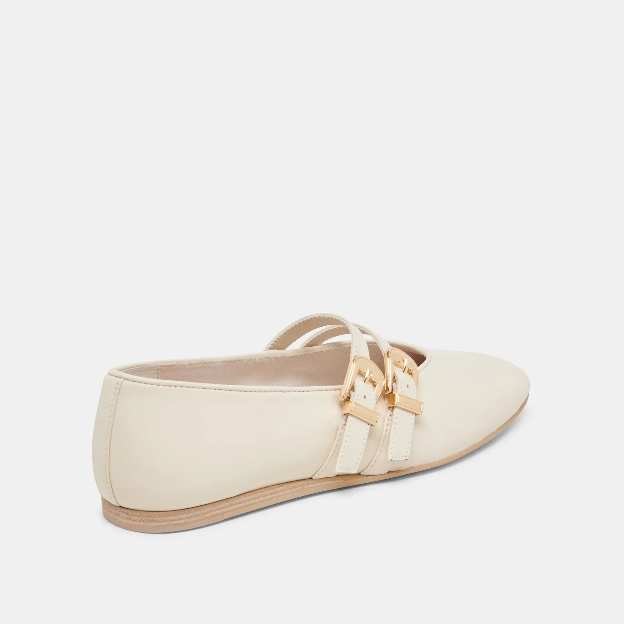 BAYLEE BALLERINES IVOIRE EN CUIR