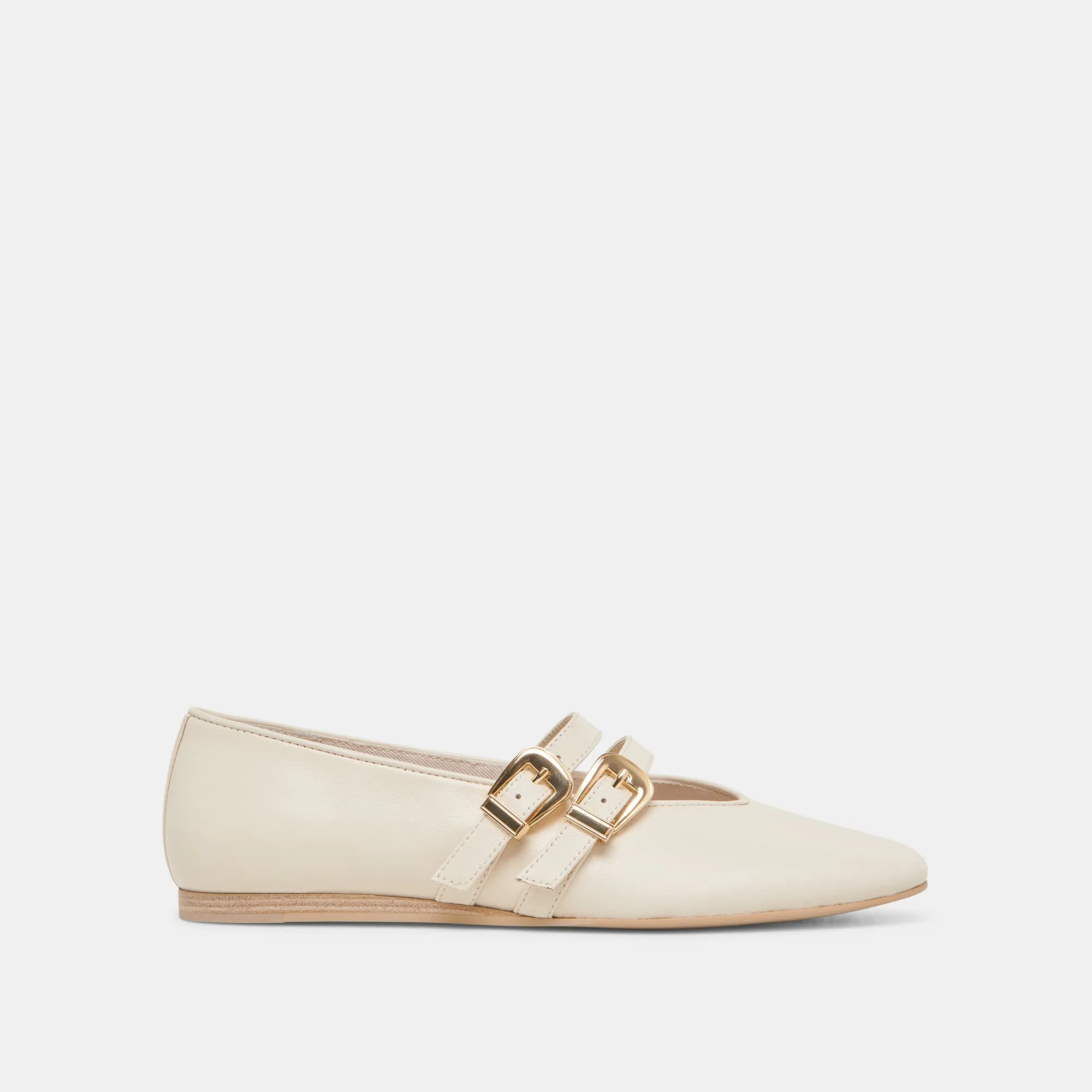 BAYLEE BALLERINES IVOIRE EN CUIR