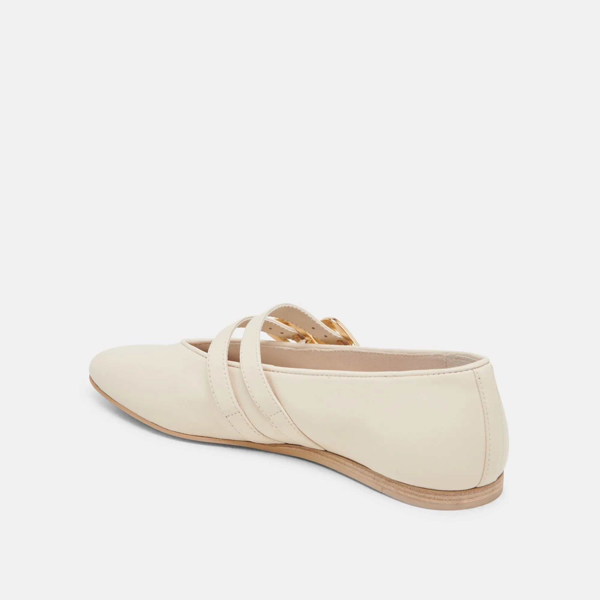 BAYLEE BALLERINES IVOIRE EN CUIR