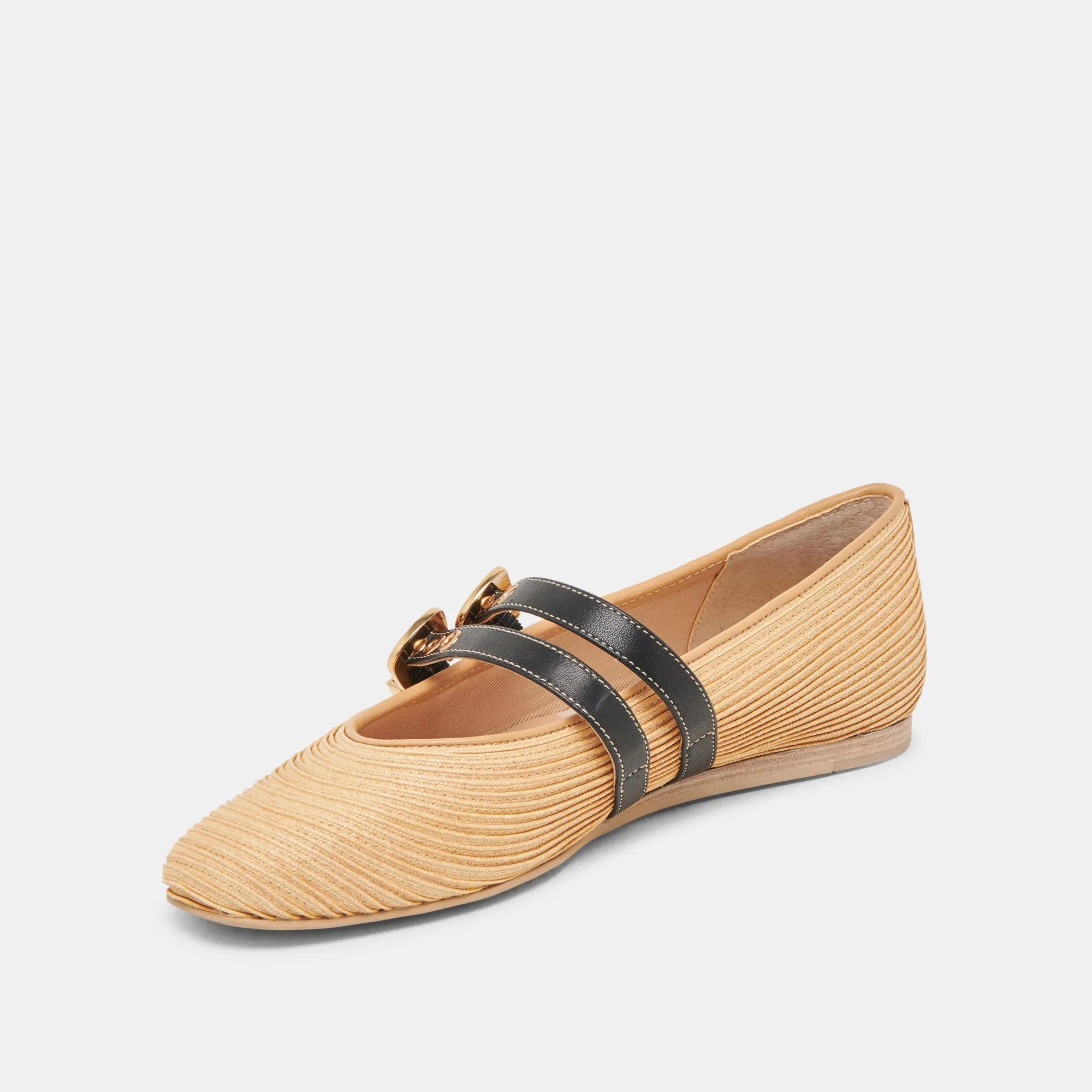 BAYLEE BALLERINES NATUREL RAFFIA