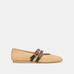 BAYLEE BALLERINES NATUREL RAFFIA