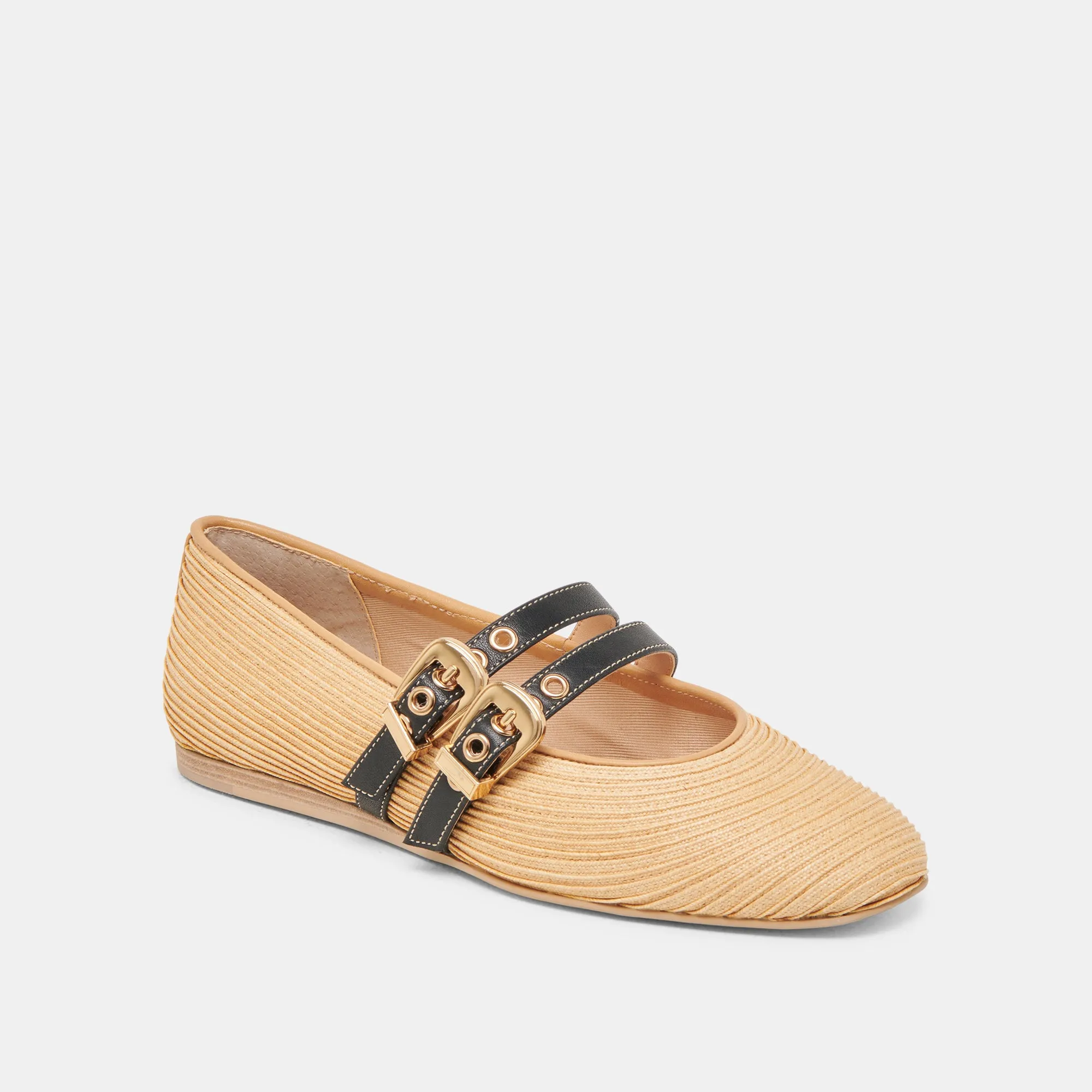 BAYLEE BALLERINES NATUREL RAFFIA