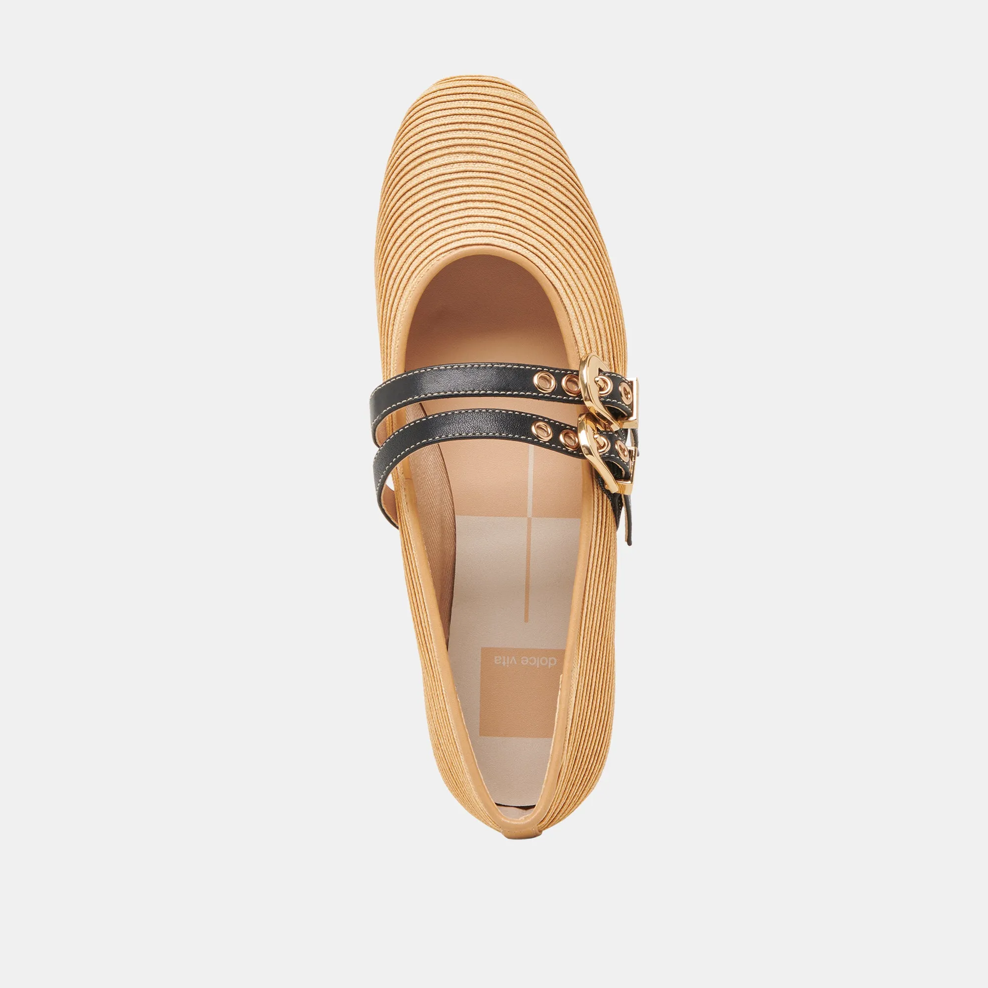 BAYLEE BALLERINES NATUREL RAFFIA