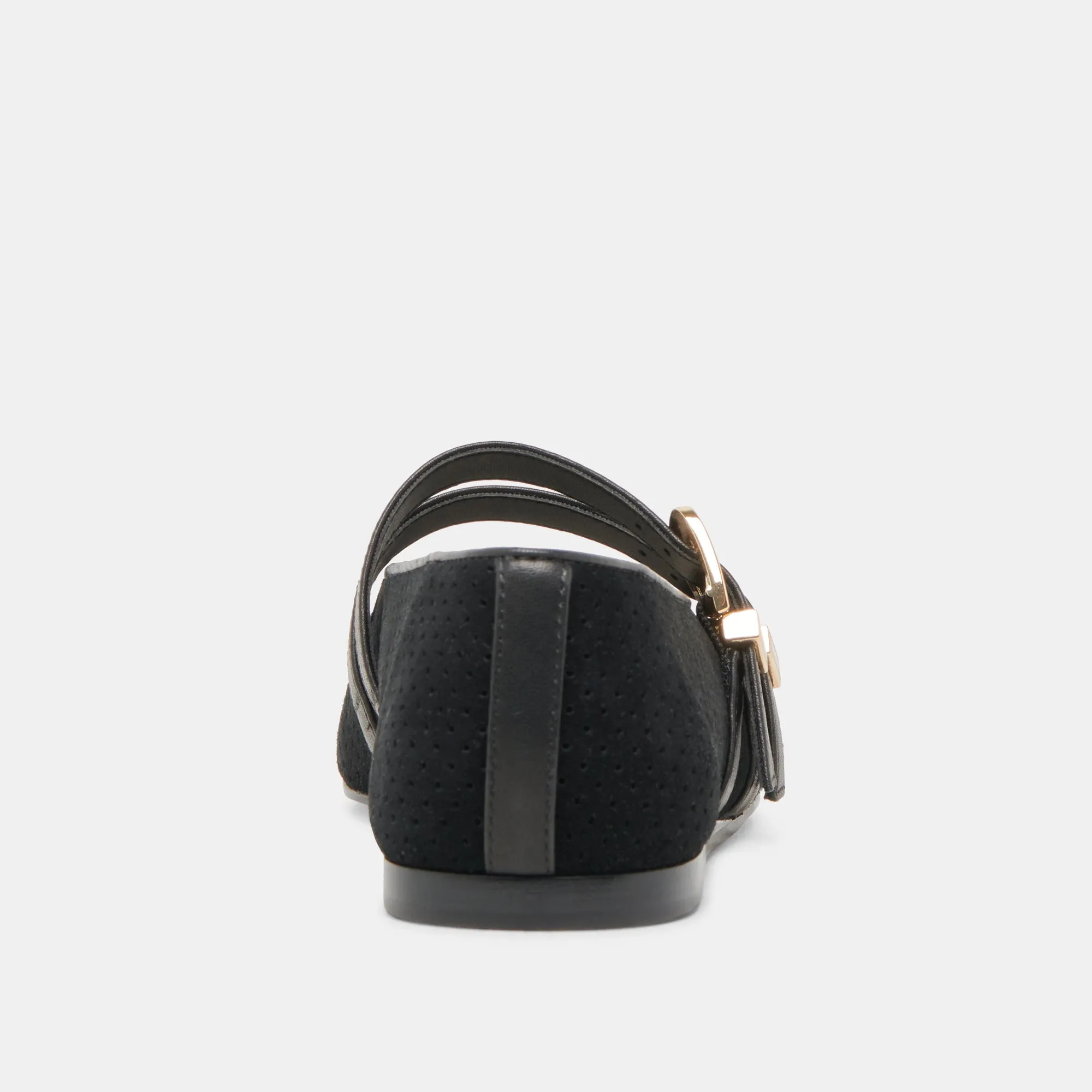 BAYLEE BALLERINES ONYX EN DAIM PERFORÉ
