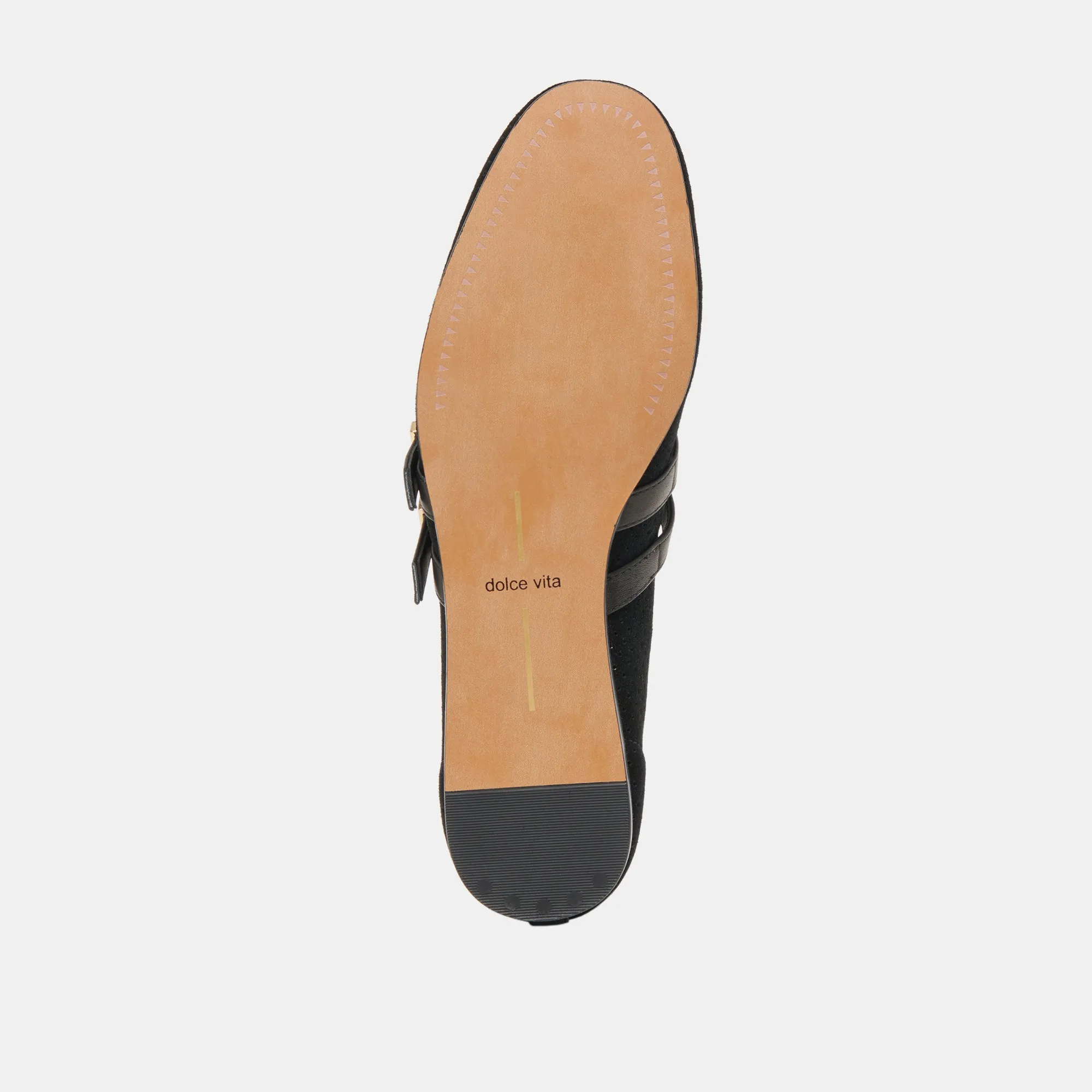 BAYLEE BALLERINES ONYX EN DAIM PERFORÉ