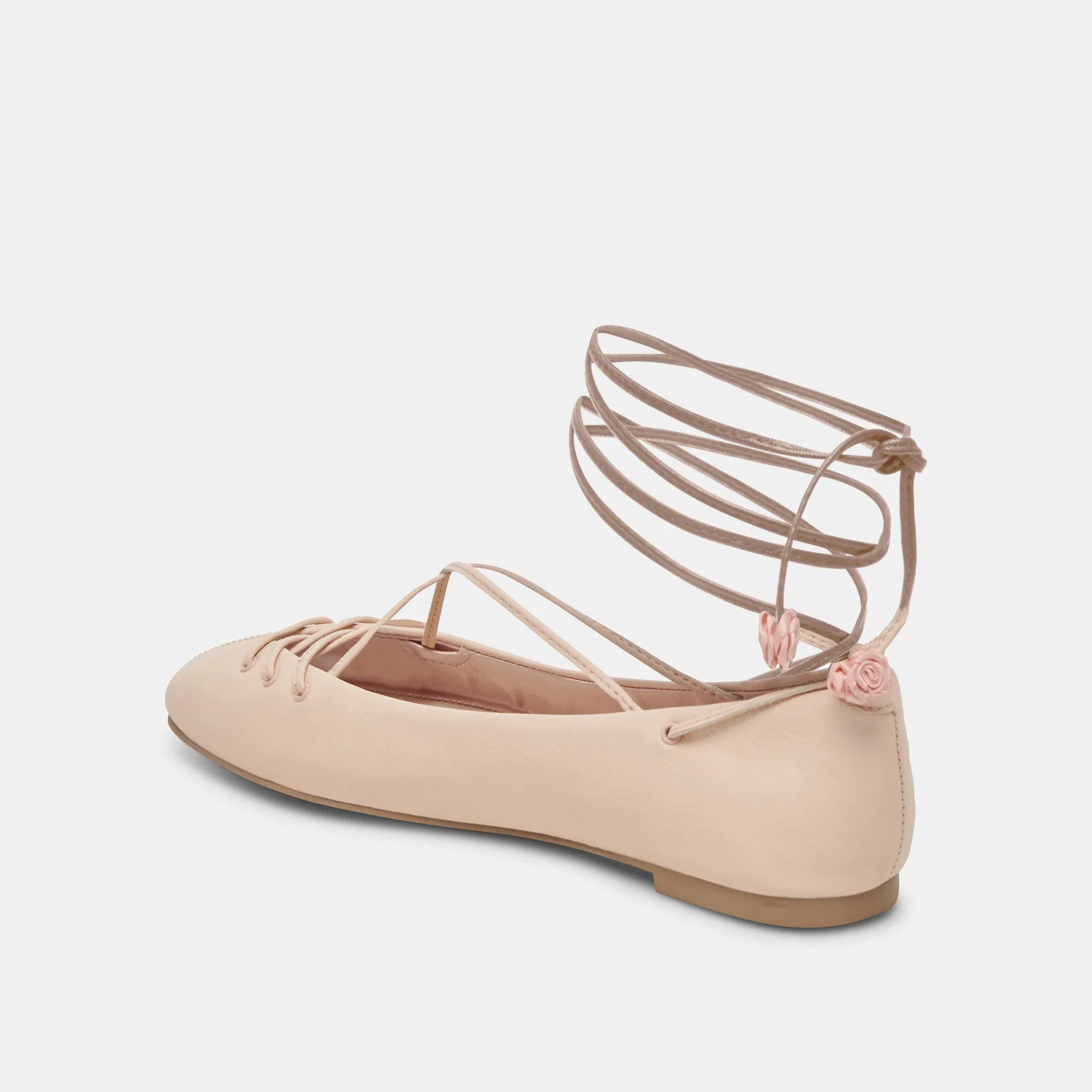 BEATE BALLET FLATS CUIR ROSE CLAIR