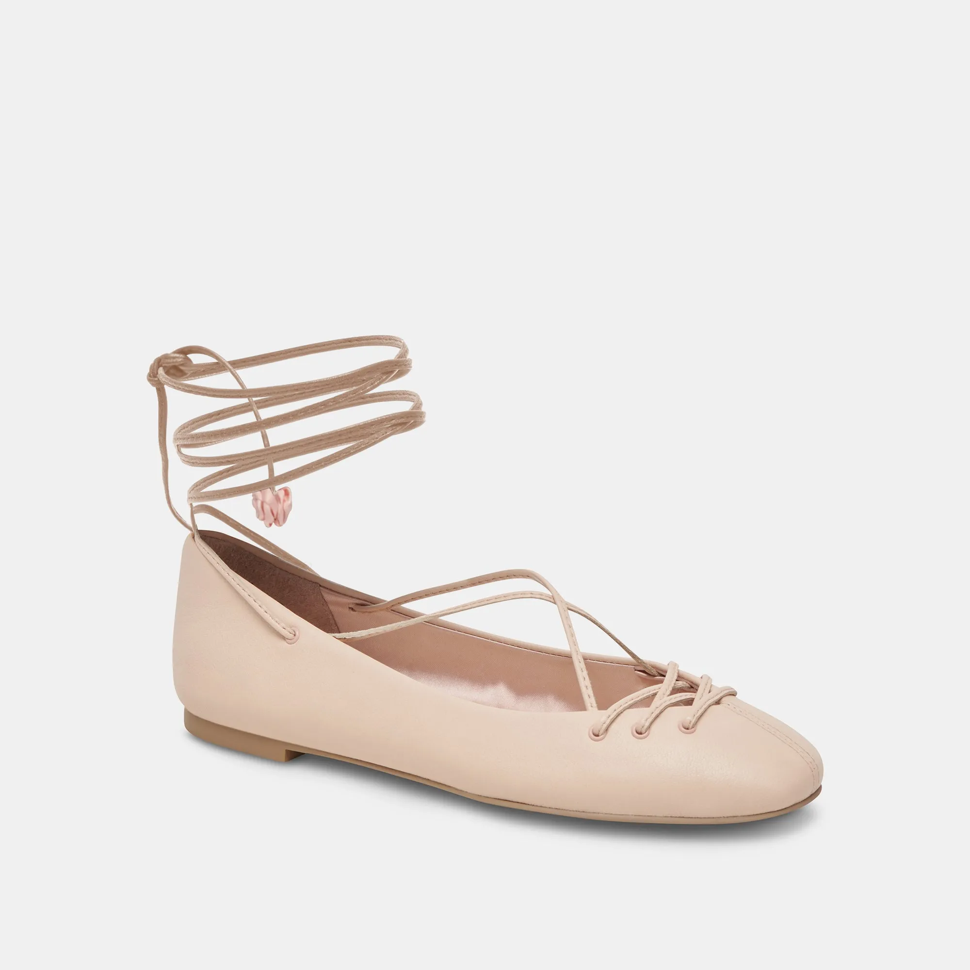 BEATE BALLET FLATS CUIR ROSE CLAIR