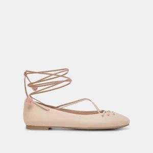 BEATE BALLET FLATS CUIR ROSE CLAIR