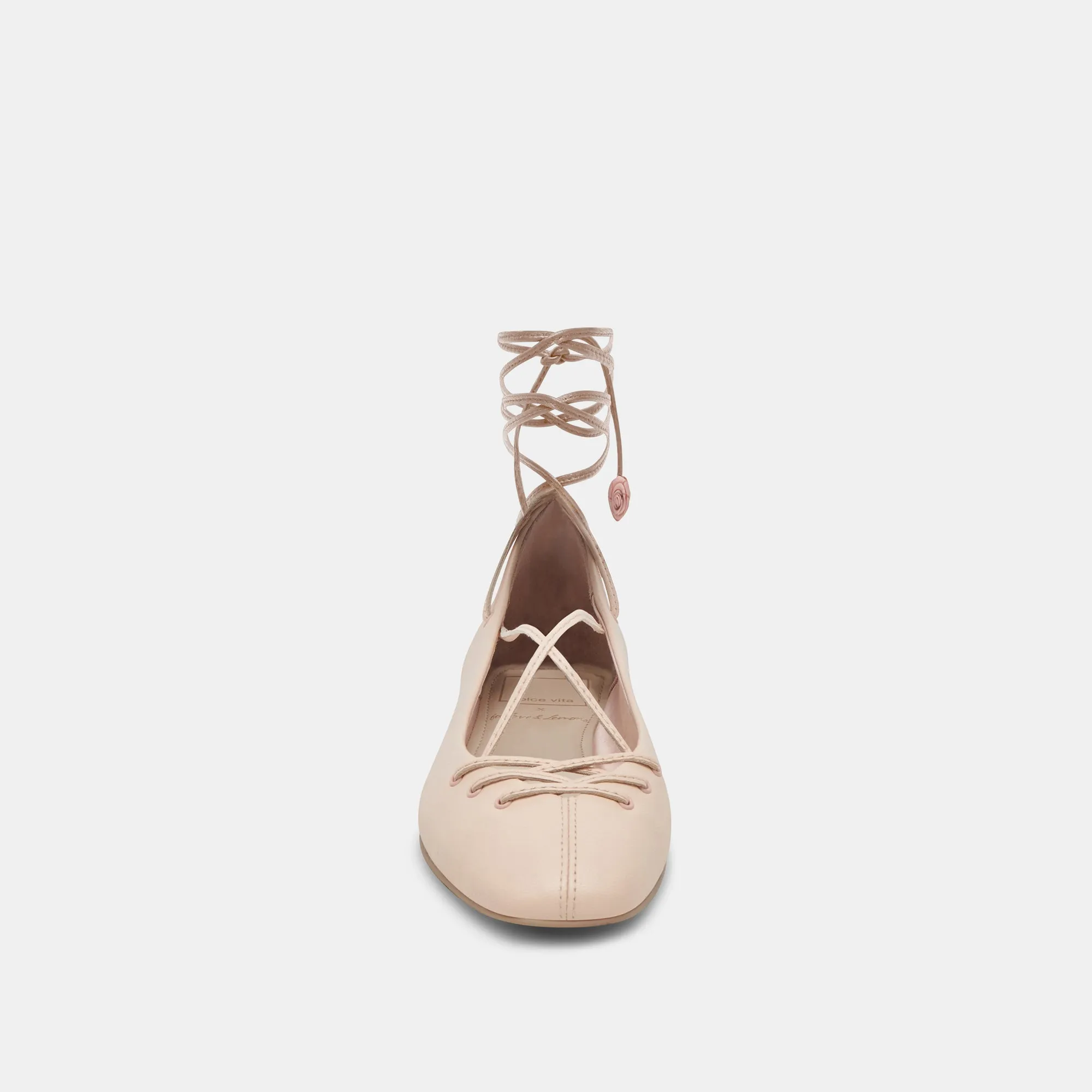 BEATE BALLET FLATS CUIR ROSE CLAIR