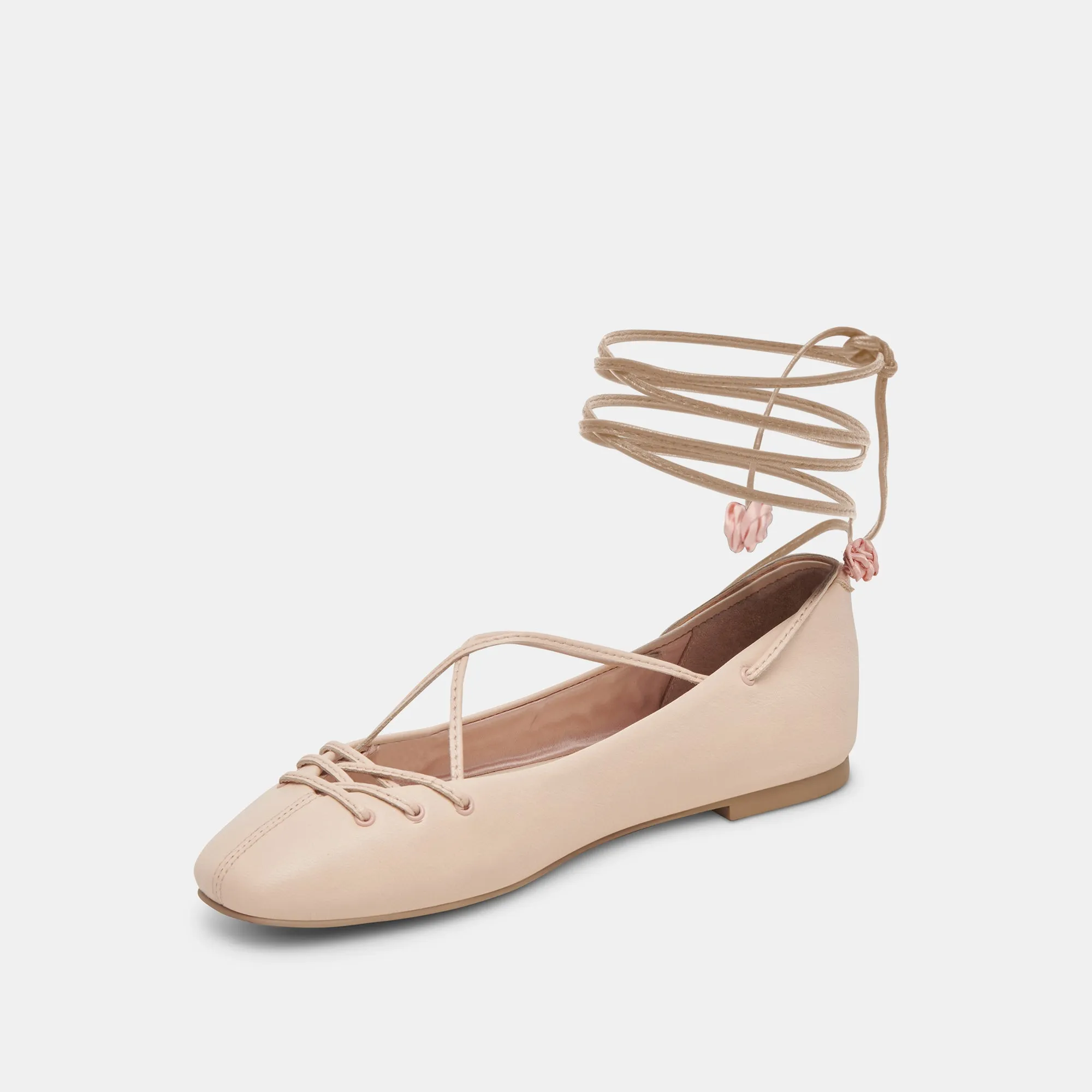 BEATE BALLET FLATS CUIR ROSE CLAIR
