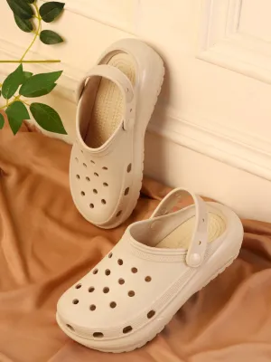 Mules en PU beige à enfiler (TC-RS3496-NUD)