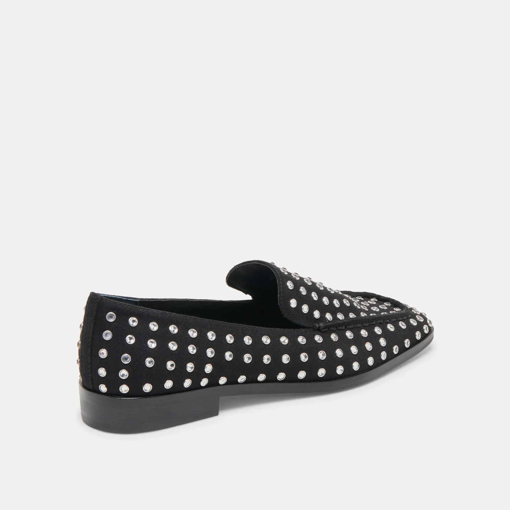 BENY FLATS À CLOUS EN CRISTAL NOIR CRISTAL