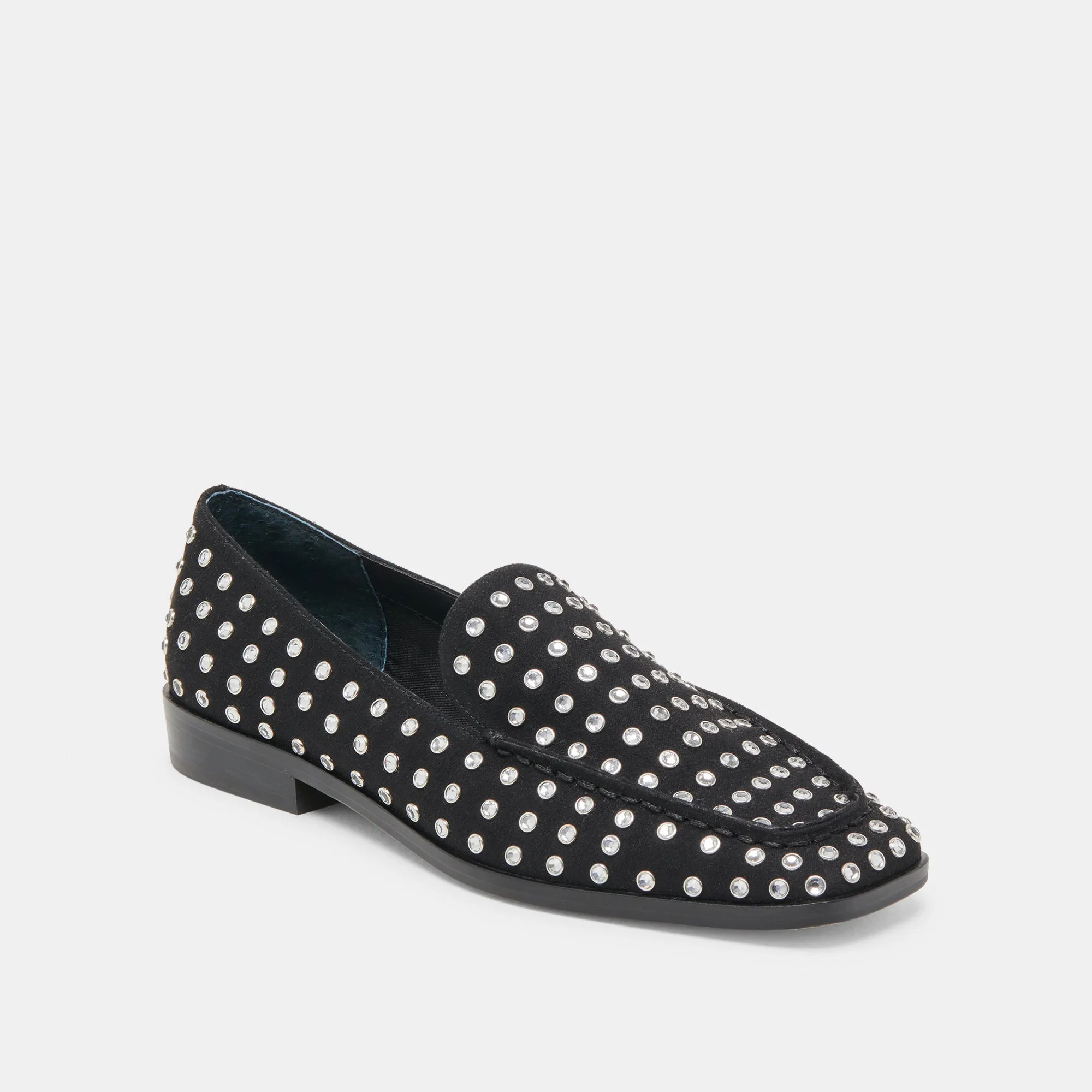 BENY FLATS À CLOUS EN CRISTAL NOIR CRISTAL