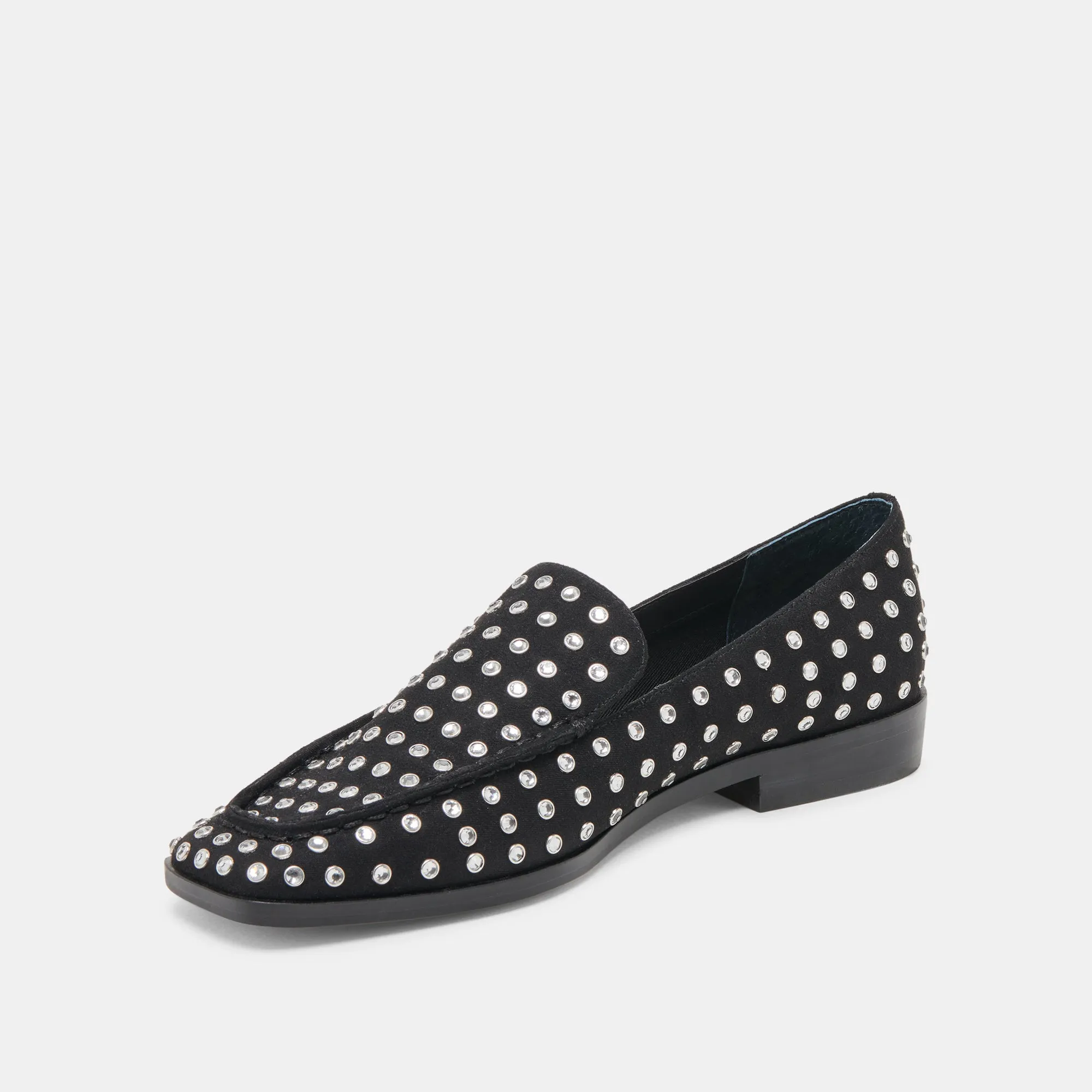 BENY FLATS À CLOUS EN CRISTAL NOIR CRISTAL