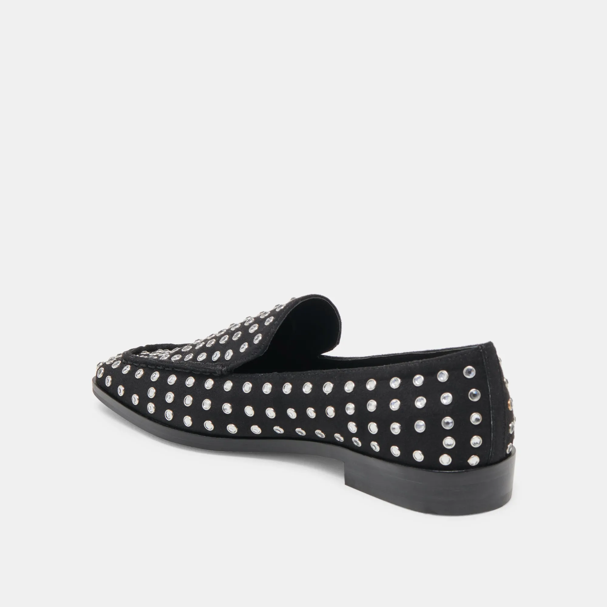 BENY FLATS À CLOUS EN CRISTAL NOIR CRISTAL