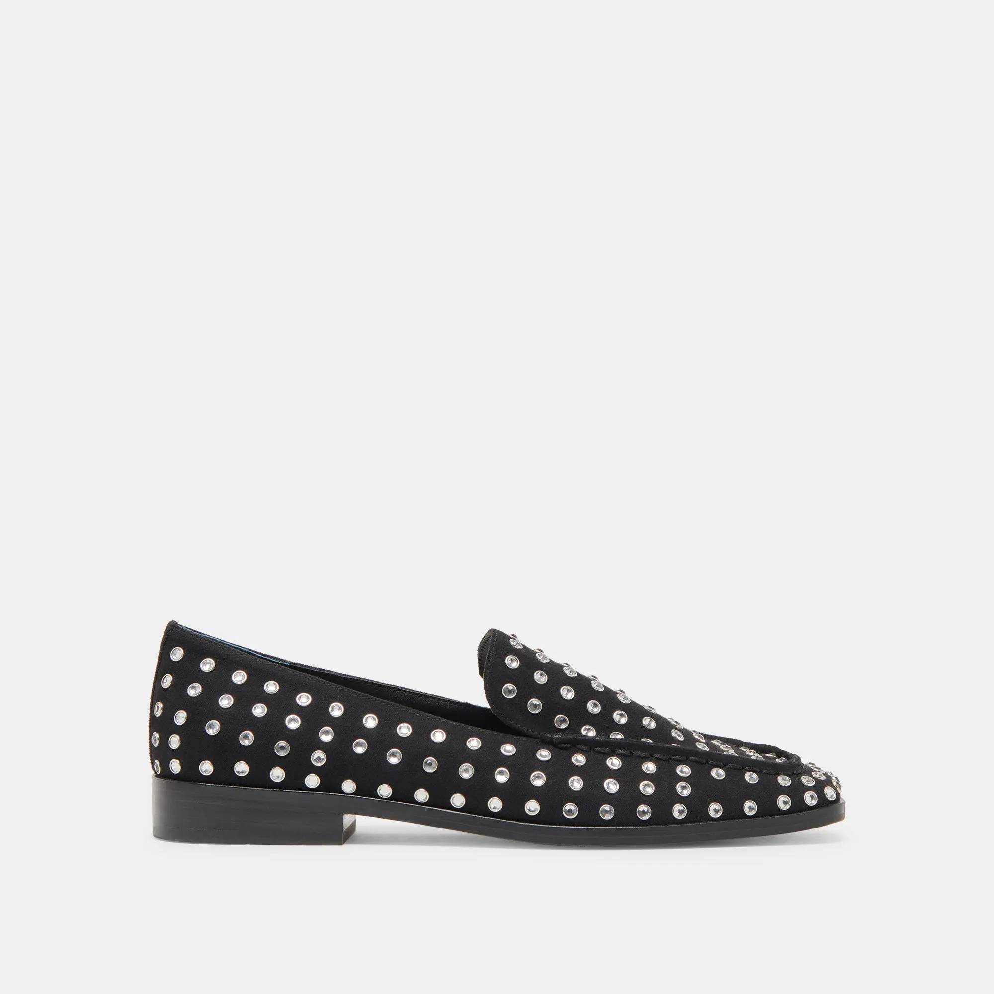 BENY FLATS À CLOUS EN CRISTAL NOIR CRISTAL