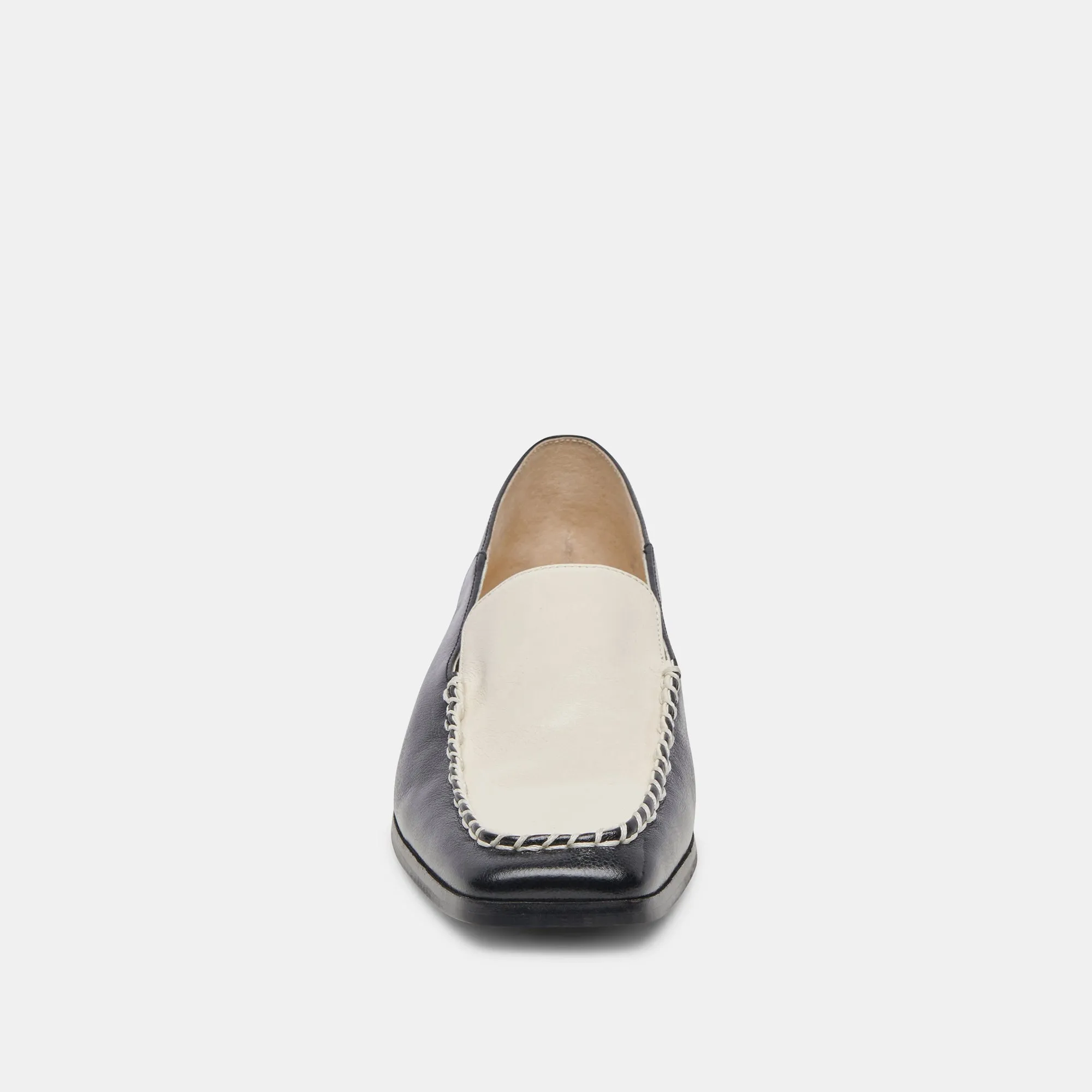 BENY FLATS LARGES BLANCS NOIRS VERNIS PLISSÉ