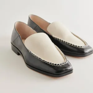 BENY FLATS LARGES BLANCS NOIRS VERNIS PLISSÉ
