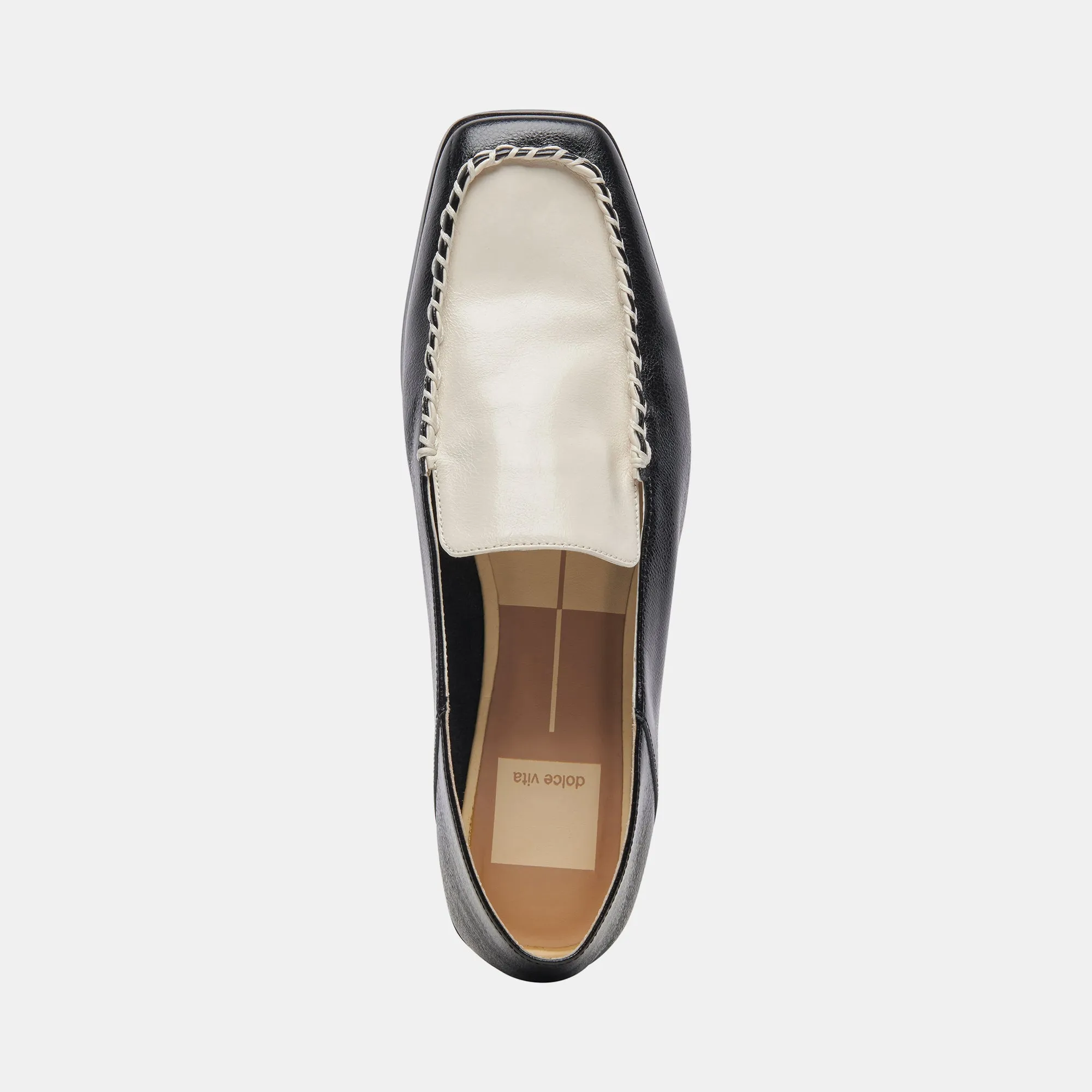 BENY FLATS LARGES BLANCS NOIRS VERNIS PLISSÉ