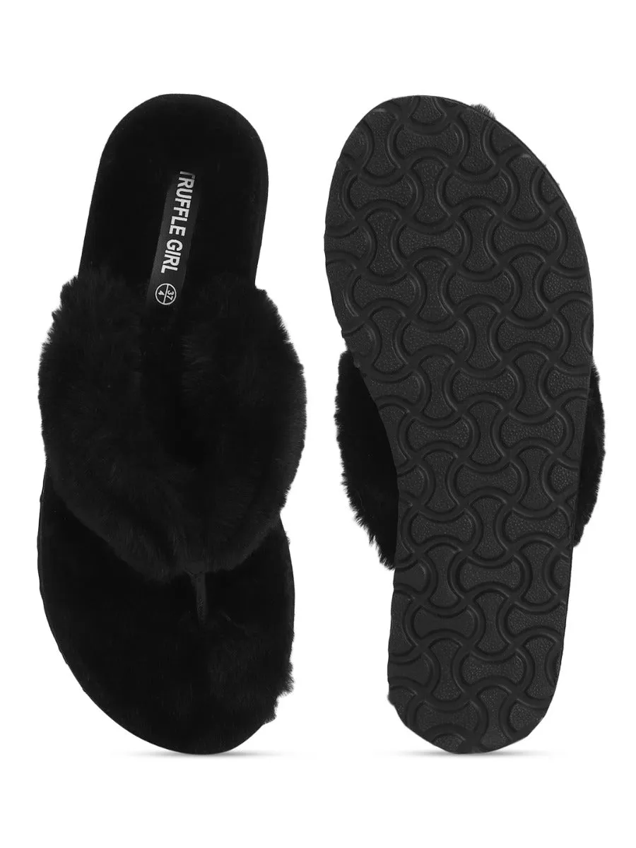 Tongues en fourrure noire